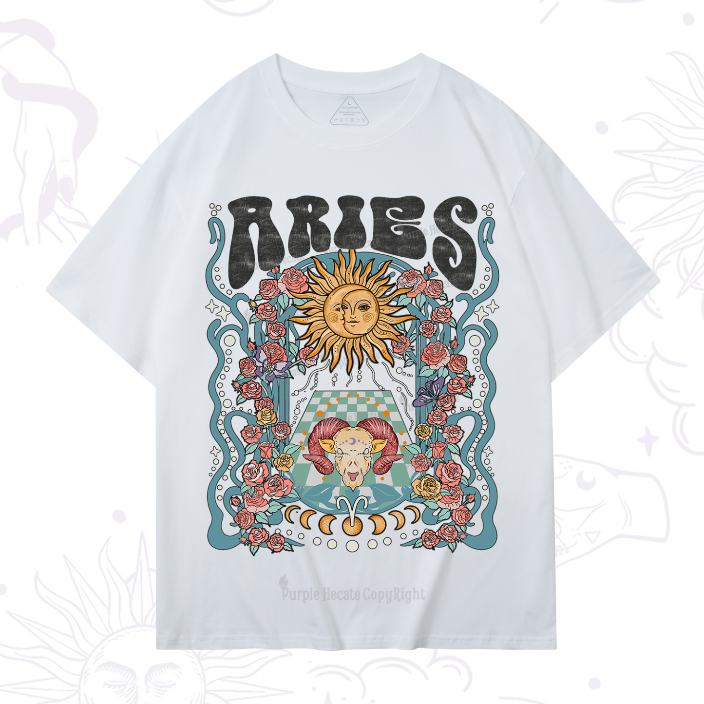 Purplehecate Aries Spirit Zodiac T-Shirt