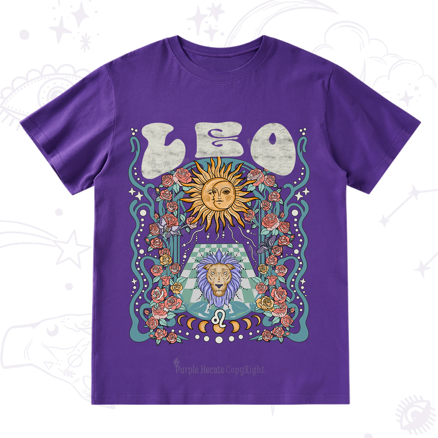 Purplehecate Leo Spirit Zodiac T-Shirt