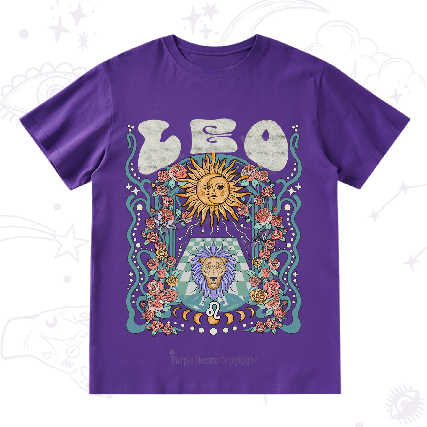 Purplehecate Leo Spirit Zodiac T-Shirt
