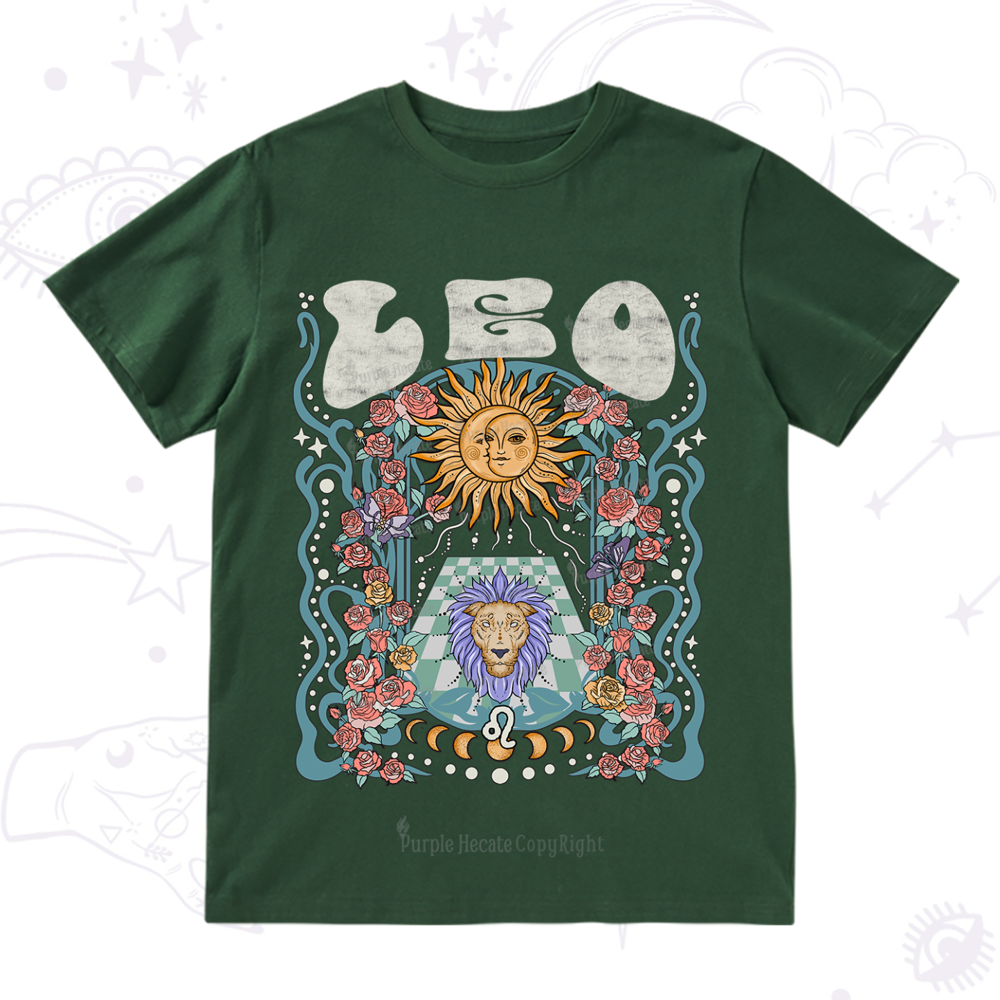 Purplehecate Leo Spirit Zodiac T-Shirt