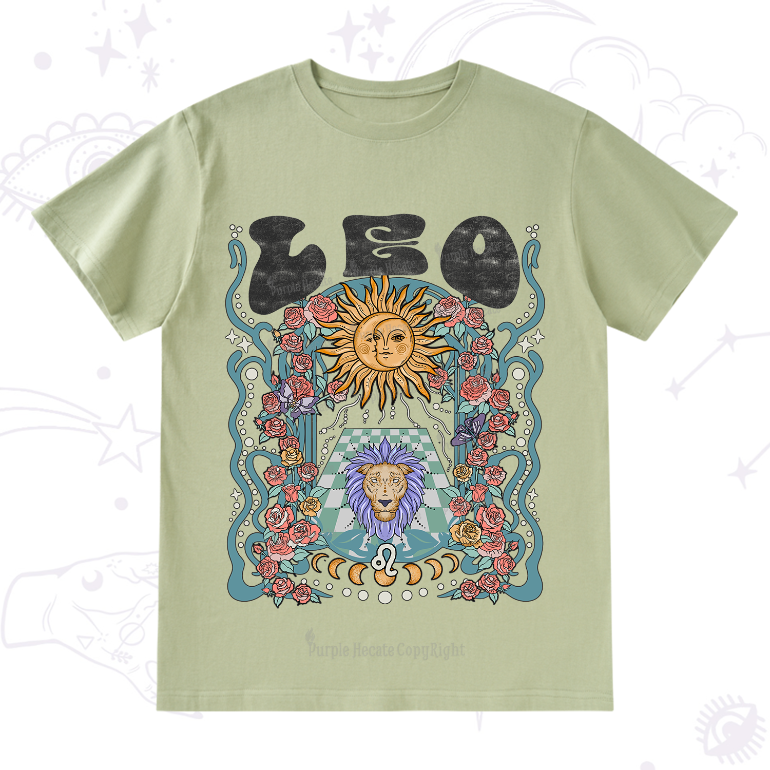 Purplehecate Leo Spirit Zodiac T-Shirt