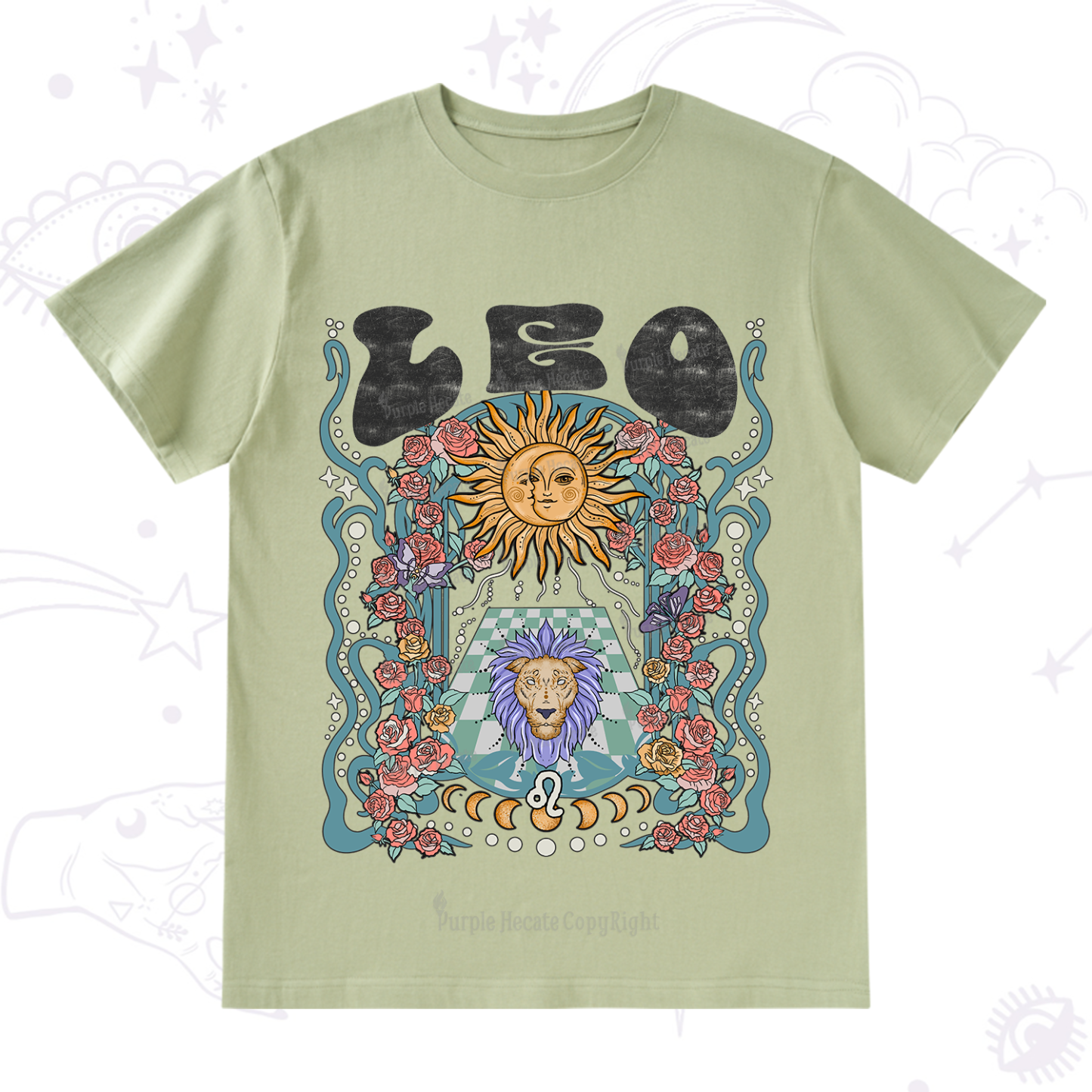 Purplehecate Leo Spirit Zodiac T-Shirt