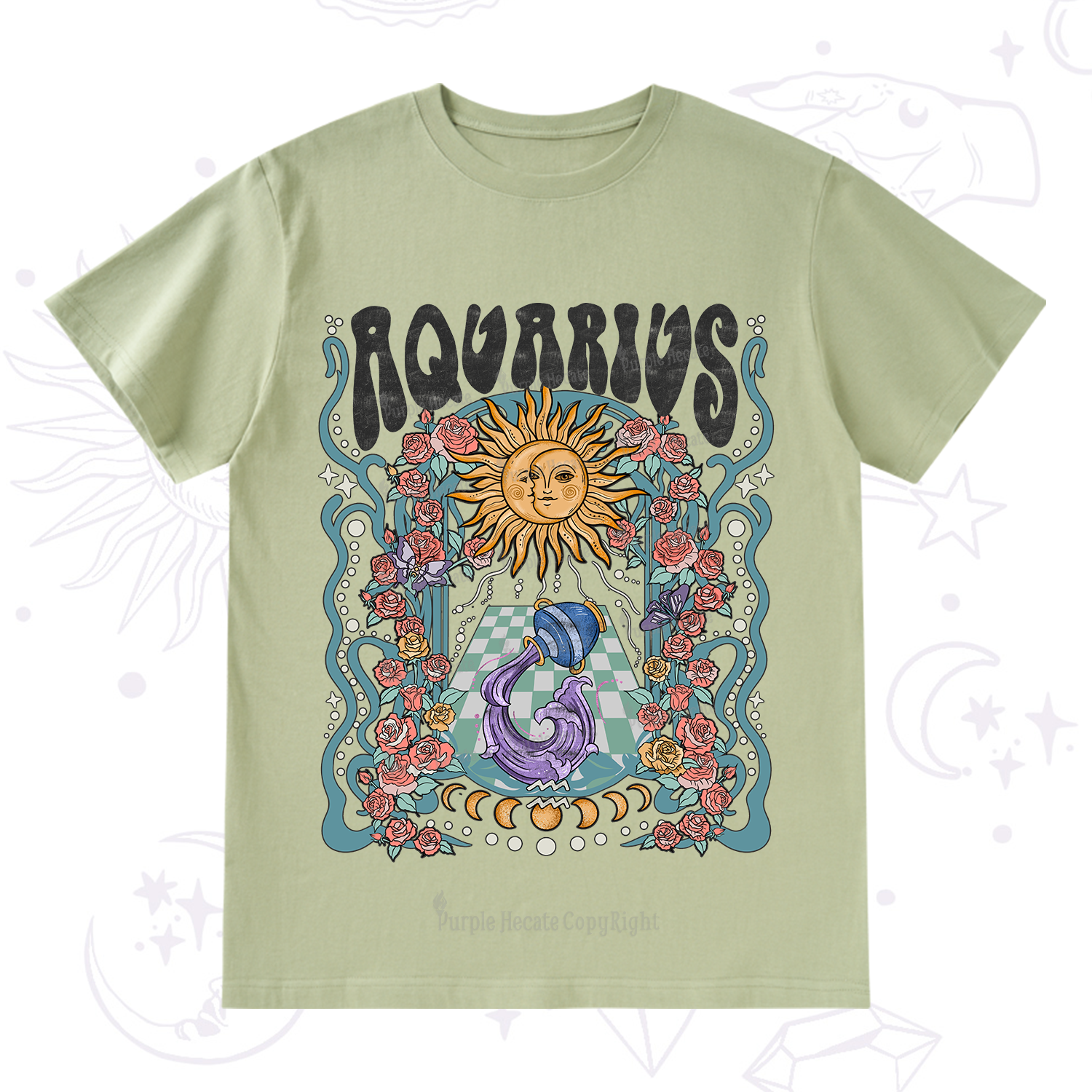 Purplehecate Aquarius Spirit Zodiac T-Shirt