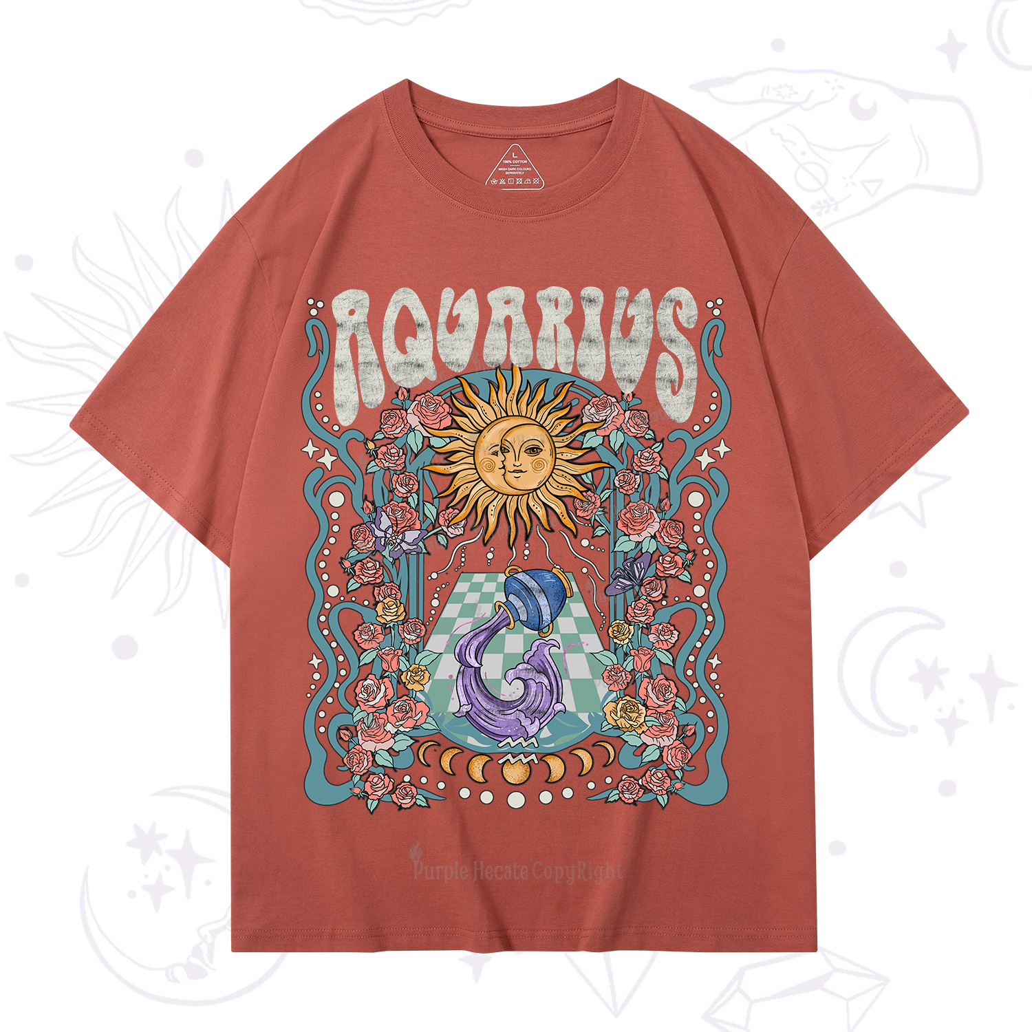 Purplehecate Aquarius Spirit Zodiac T-Shirt