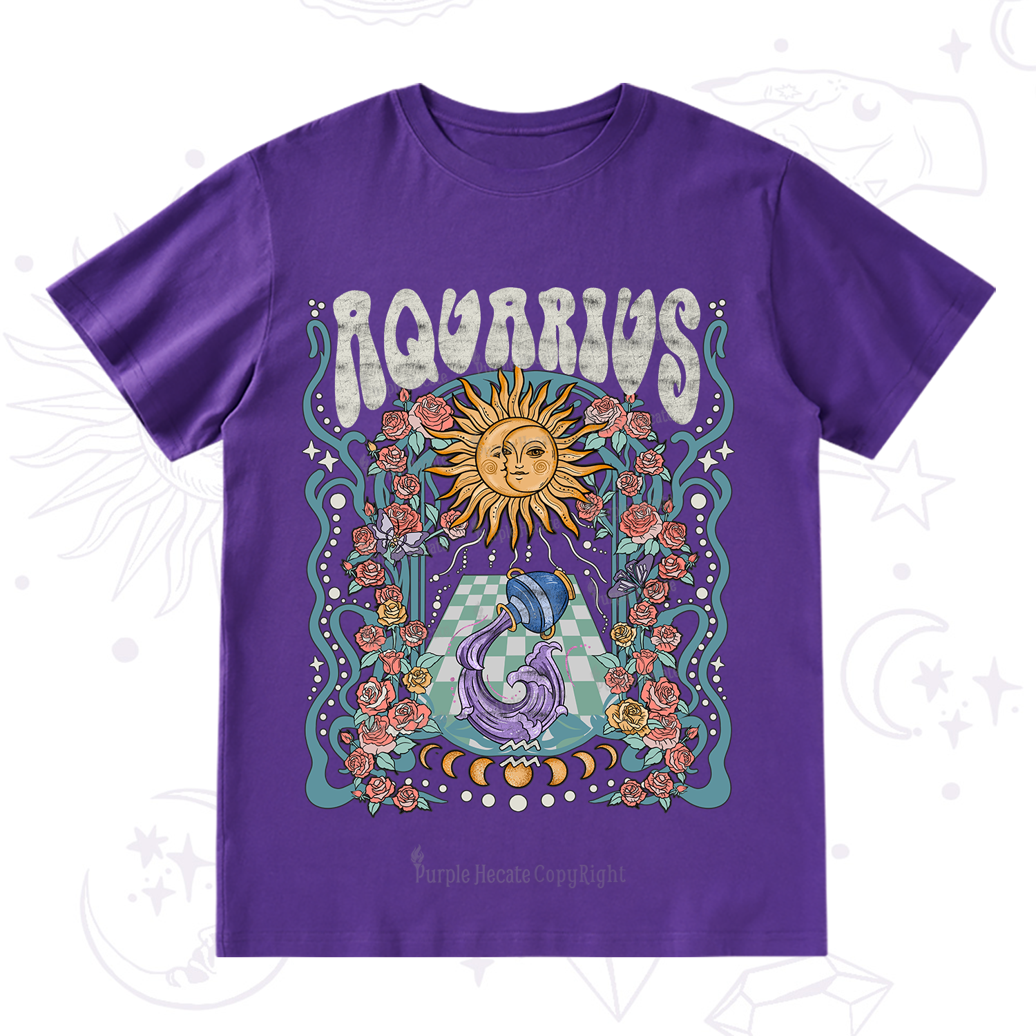 Purplehecate Aquarius Spirit Zodiac T-Shirt