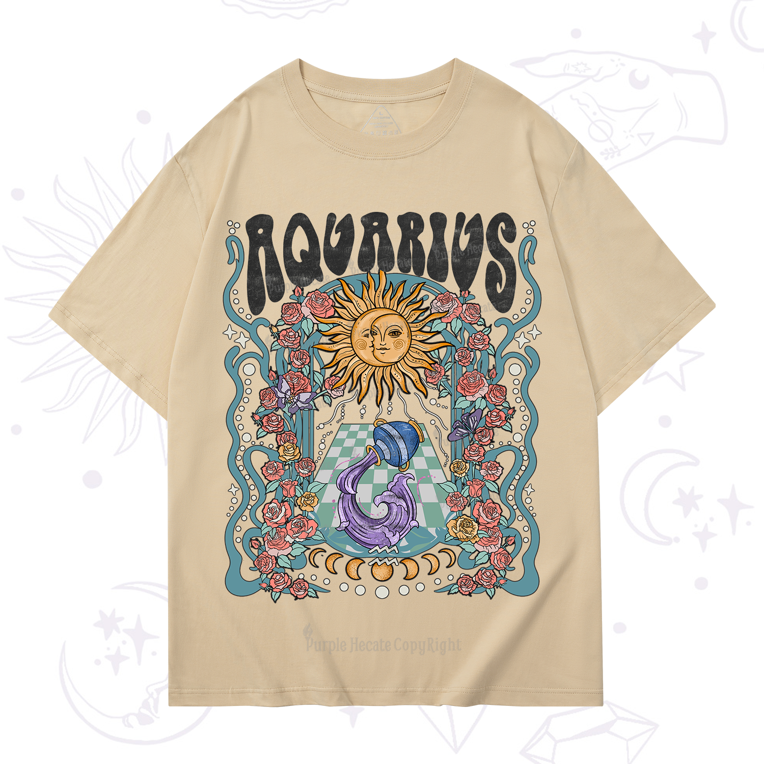Purplehecate Aquarius Spirit Zodiac T-Shirt