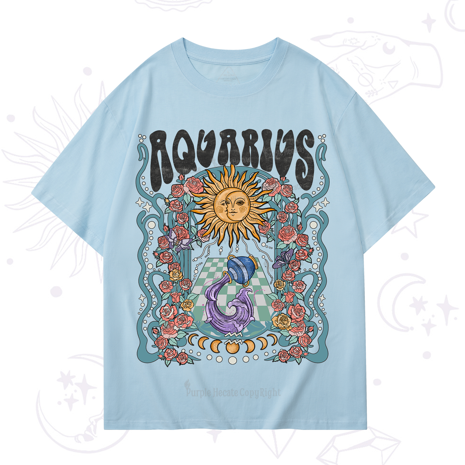 Purplehecate Aquarius Spirit Zodiac T-Shirt