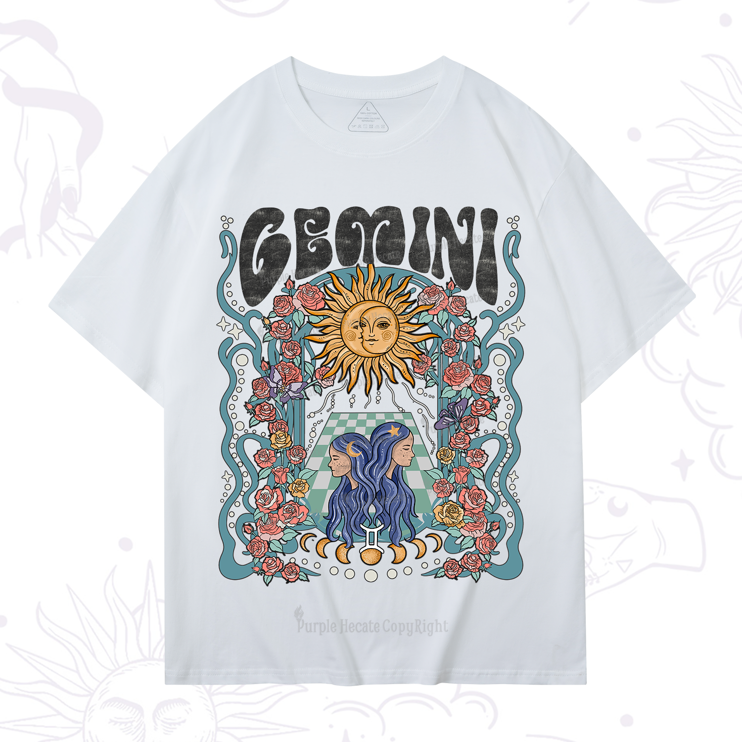Purplehecate Gemini Spirit Zodiac T-Shirt
