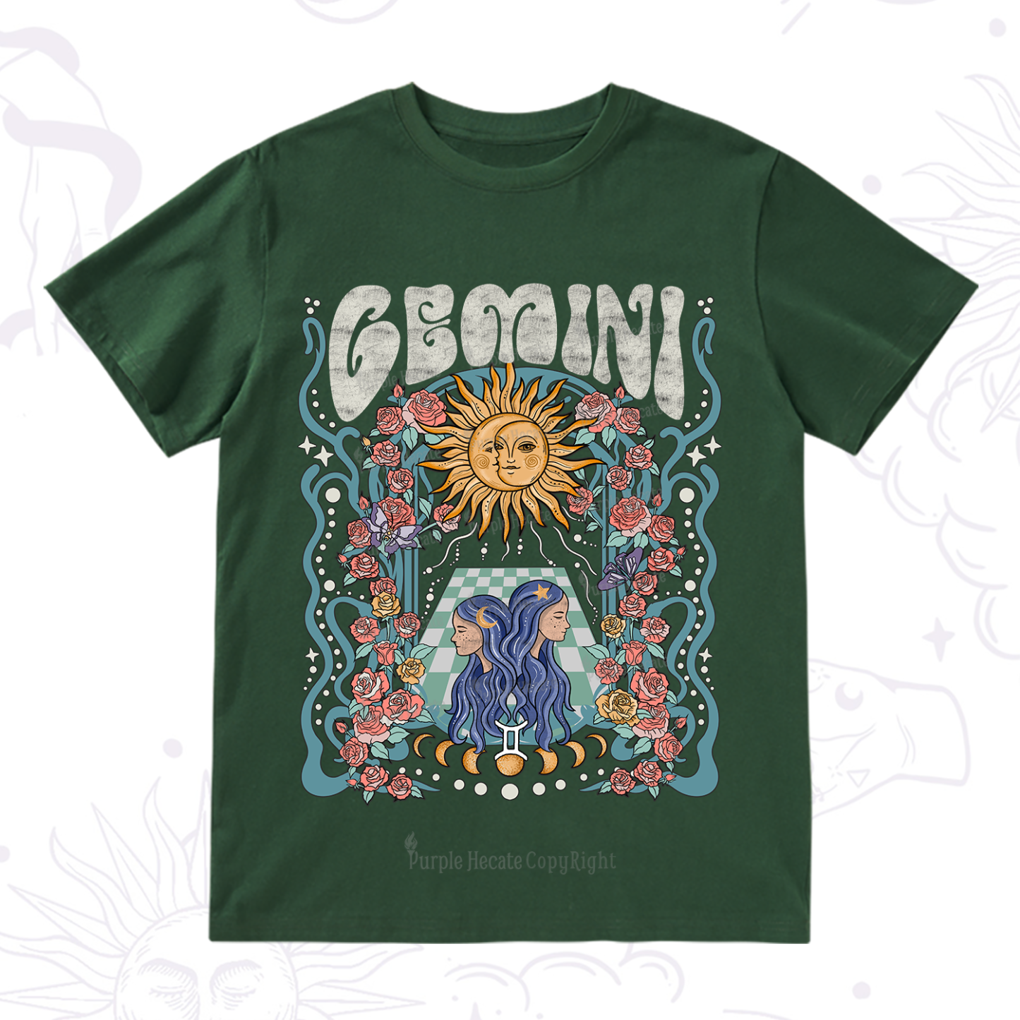 Purplehecate Gemini Spirit Zodiac T-Shirt