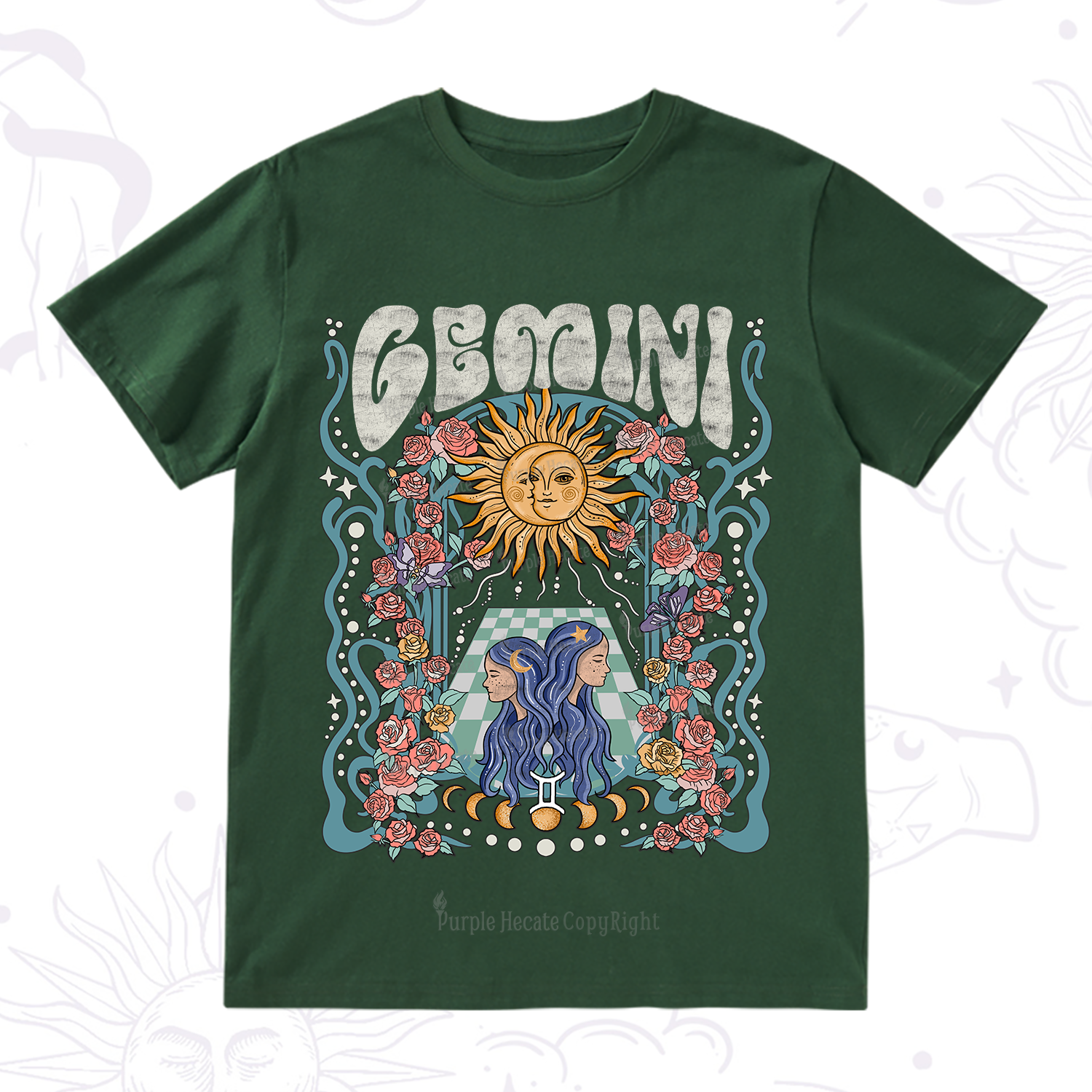 Purplehecate Gemini Spirit Zodiac T-Shirt