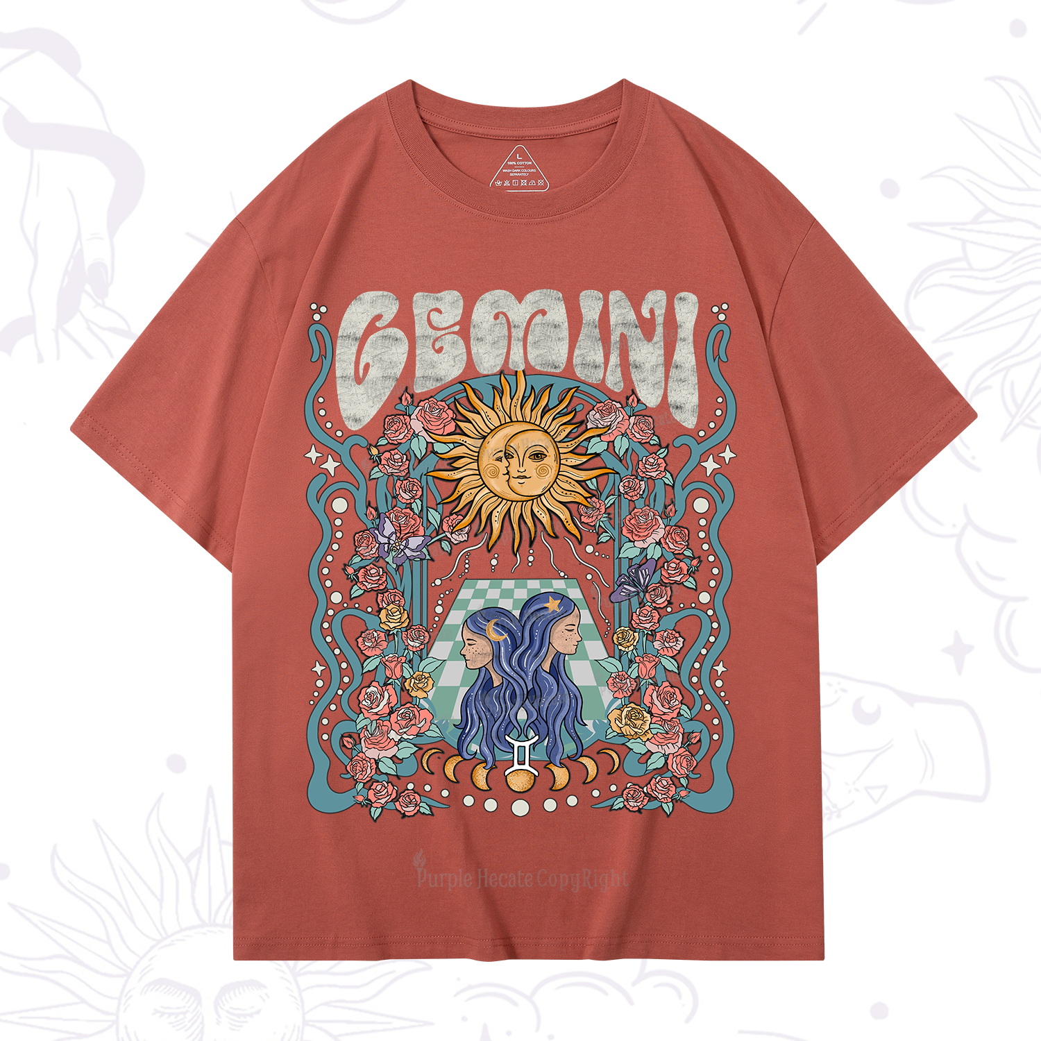 Purplehecate Gemini Spirit Zodiac T-Shirt