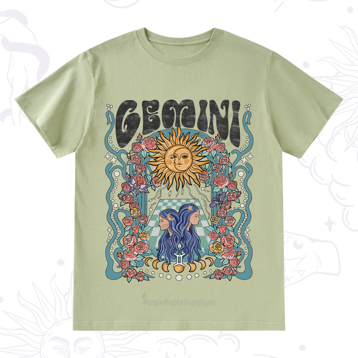 Purplehecate Gemini Spirit Zodiac T-Shirt