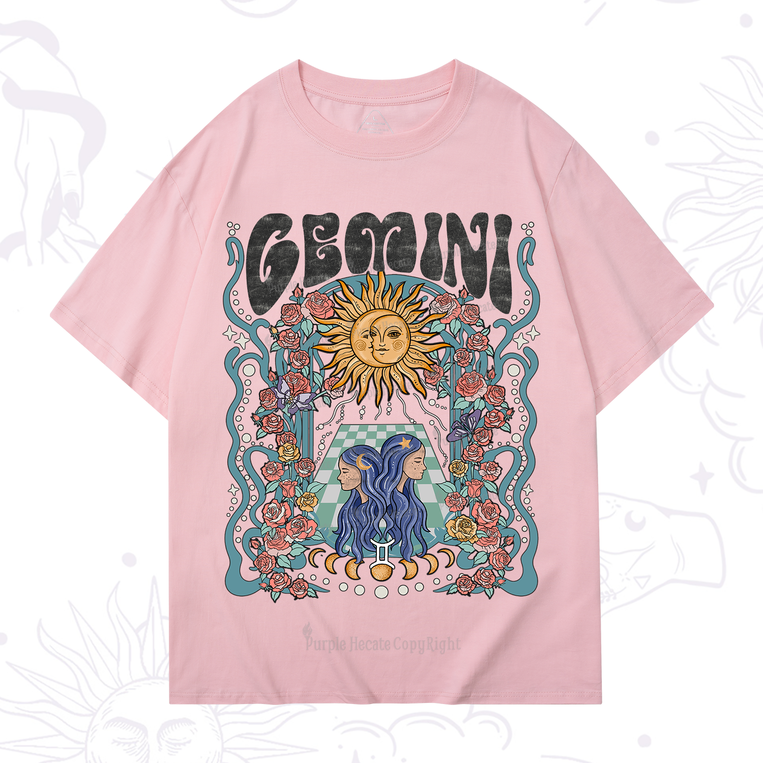Purplehecate Gemini Spirit Zodiac T-Shirt