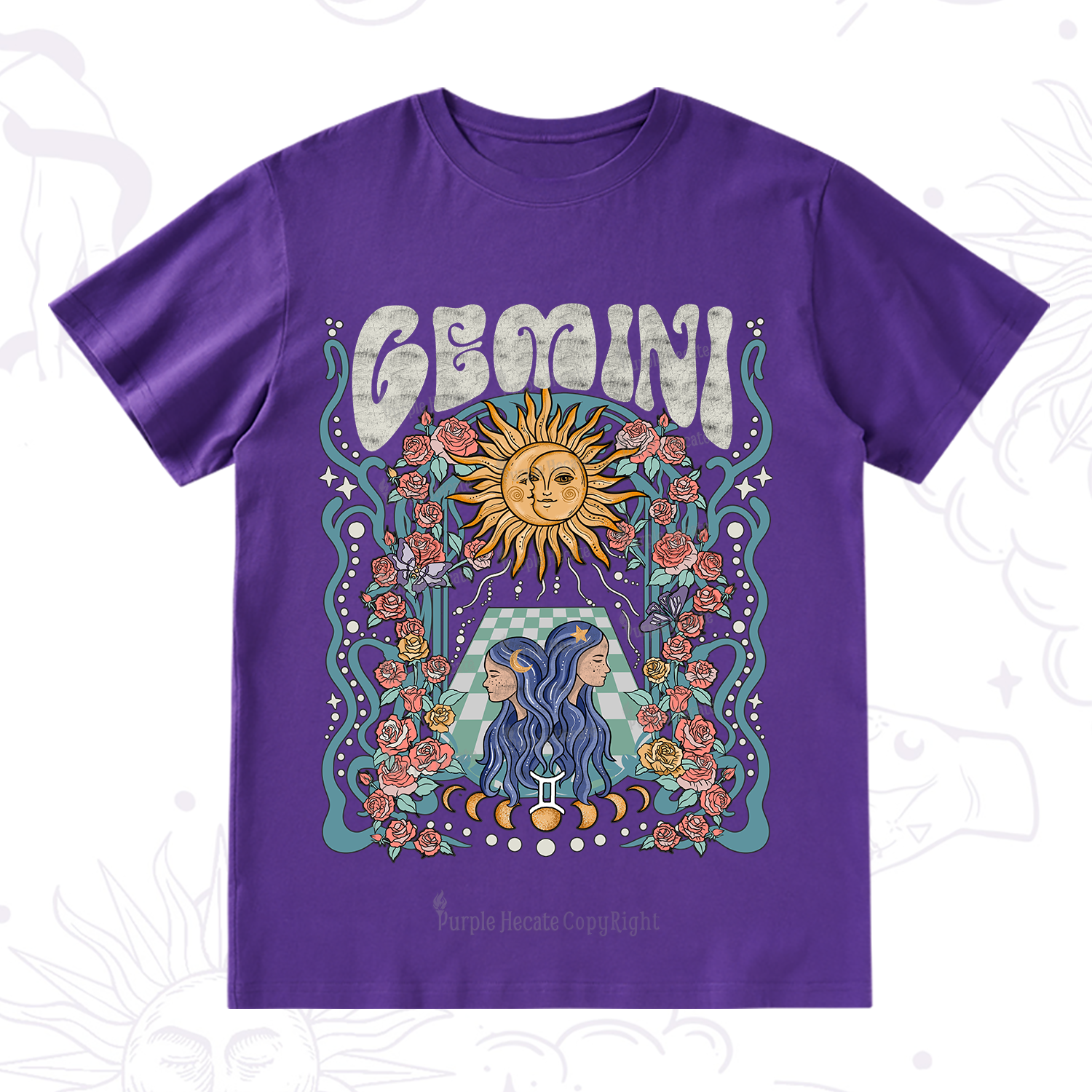 Purplehecate Gemini Spirit Zodiac T-Shirt