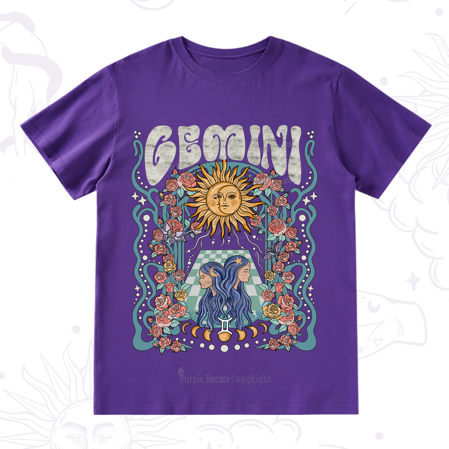Purplehecate Gemini Spirit Zodiac T-Shirt