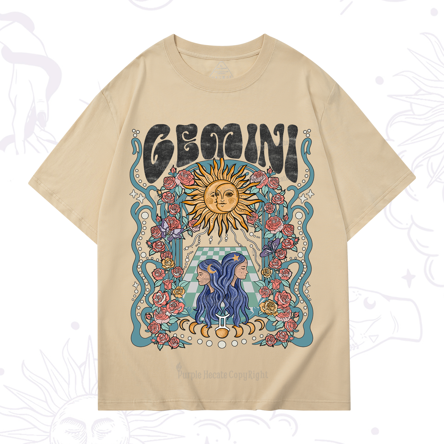 Purplehecate Gemini Spirit Zodiac T-Shirt