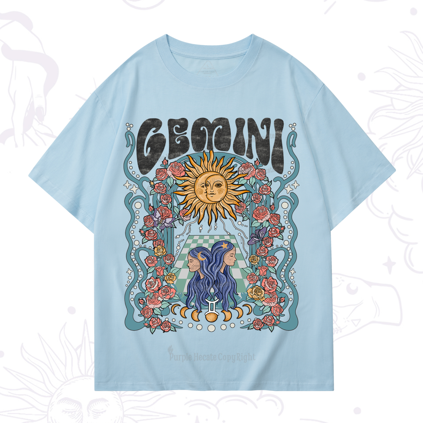 Purplehecate Gemini Spirit Zodiac T-Shirt