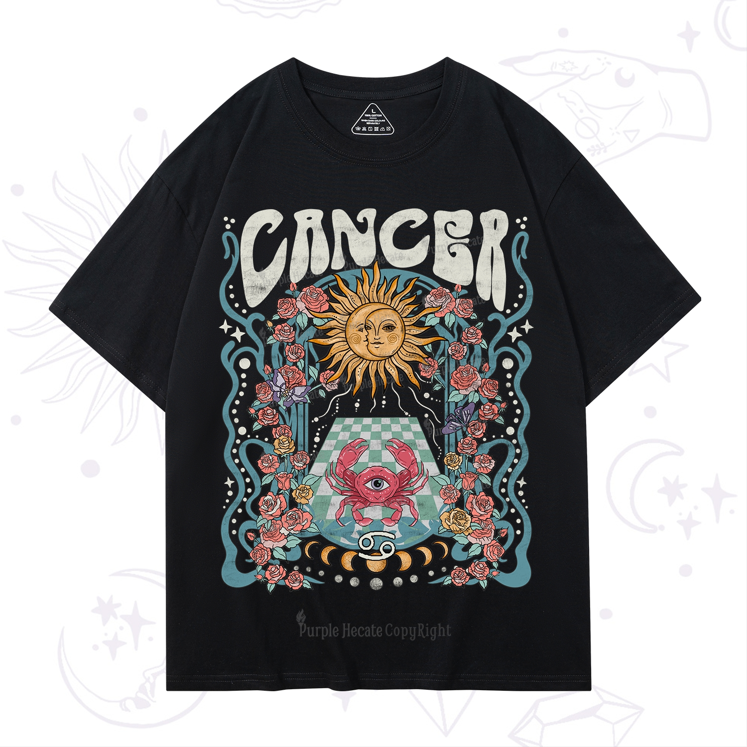 Purplehecate Cancer Spirit Zodiac T-Shirt