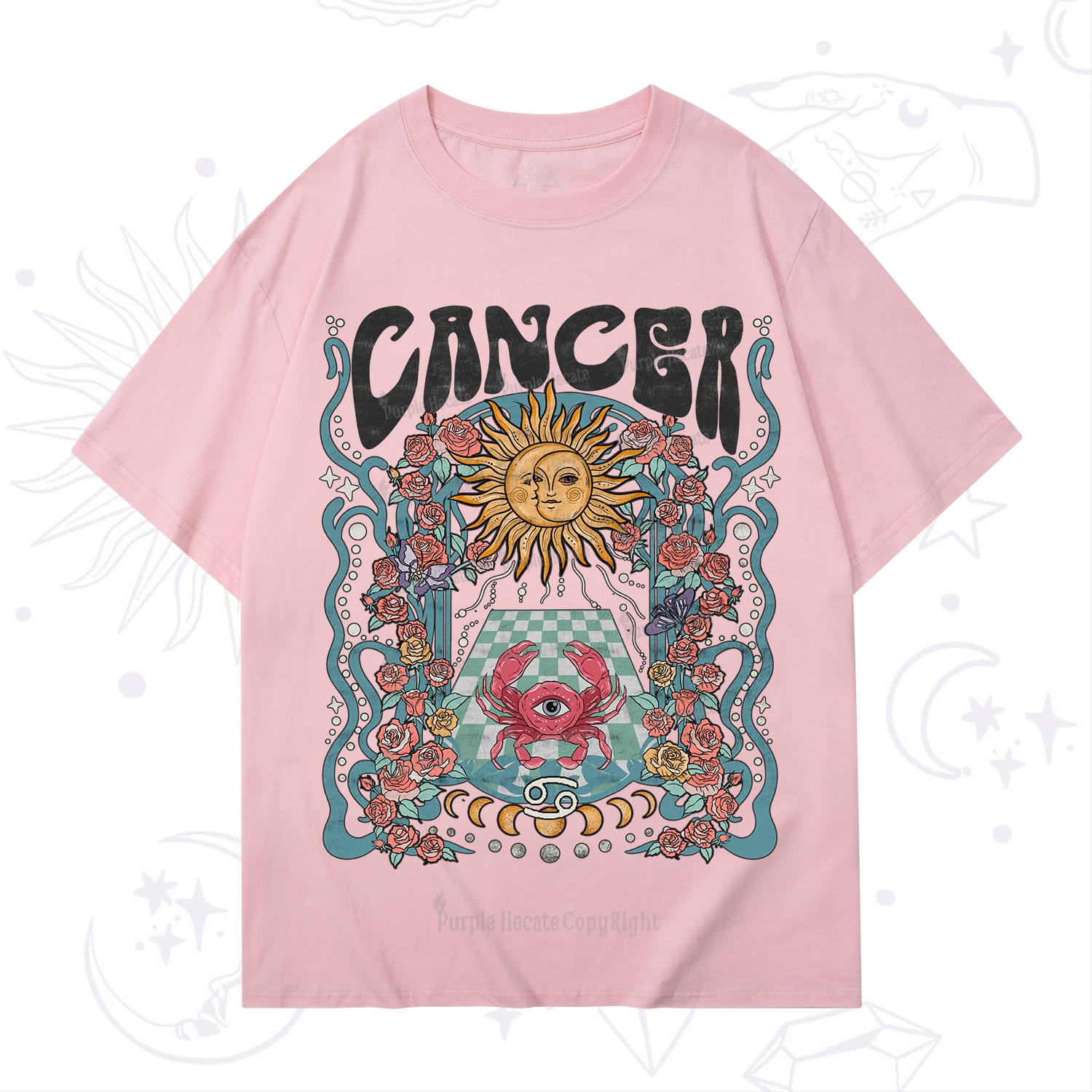 Purplehecate Cancer Spirit Zodiac T-Shirt