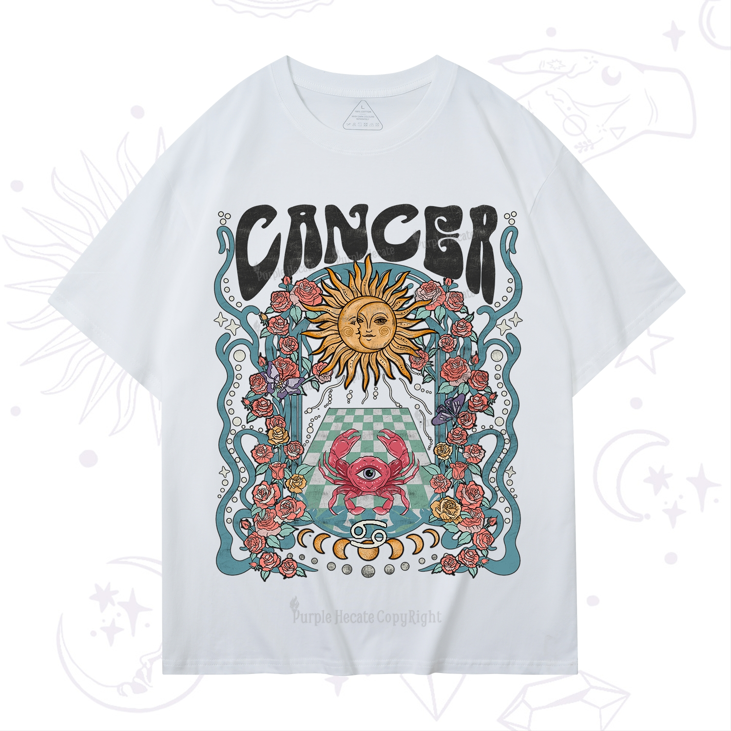 Purplehecate Cancer Spirit Zodiac T-Shirt