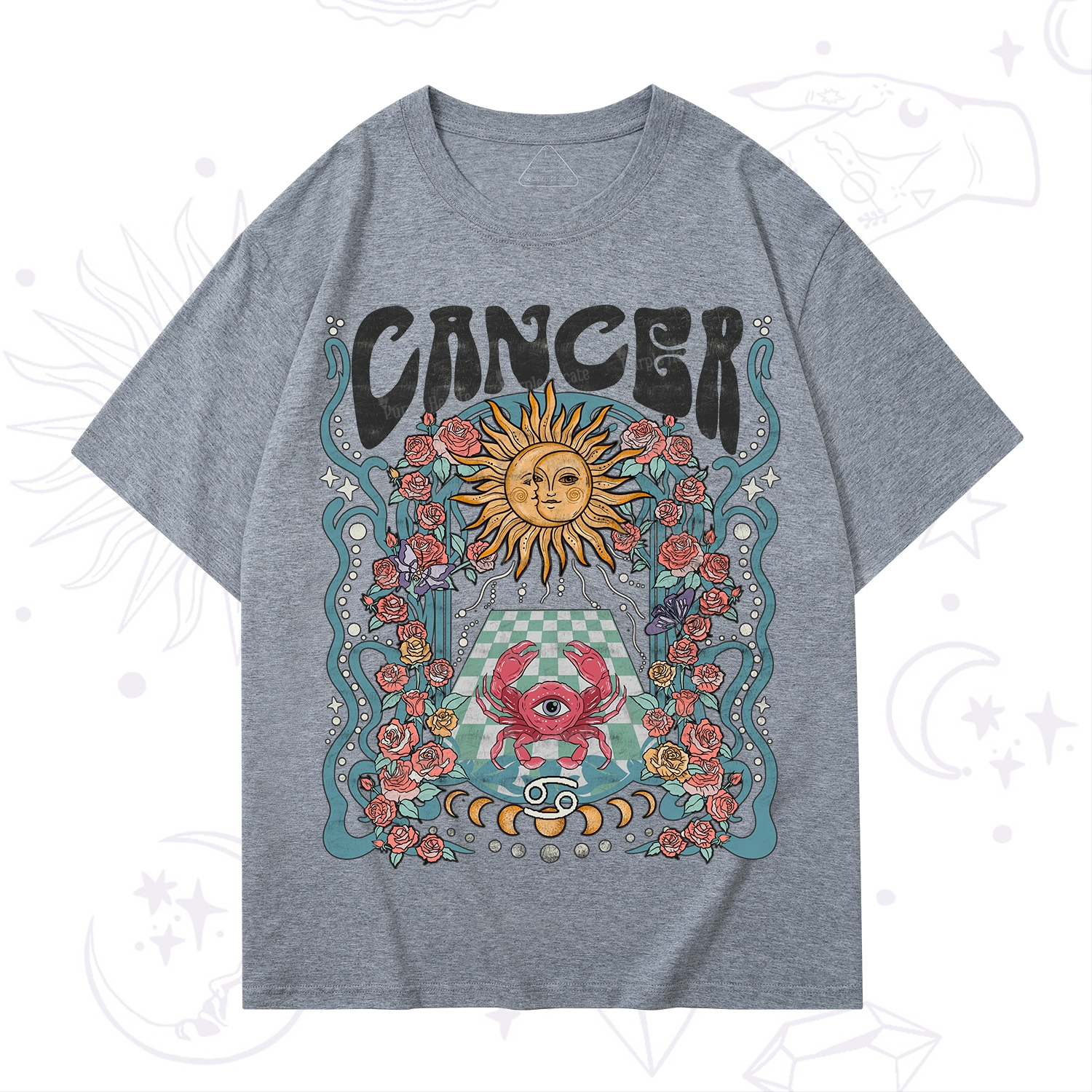 Purplehecate Cancer Spirit Zodiac T-Shirt