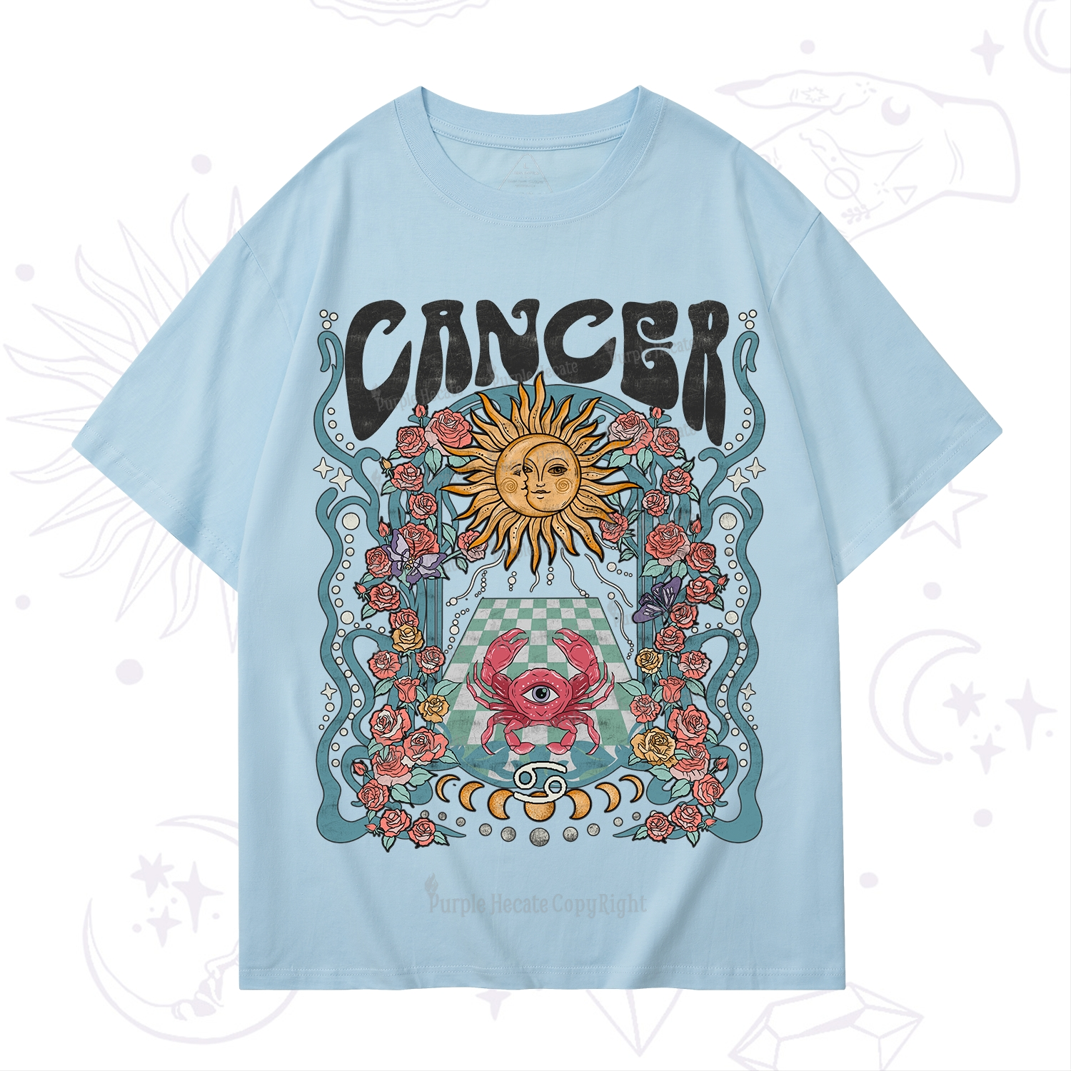 Purplehecate Cancer Spirit Zodiac T-Shirt
