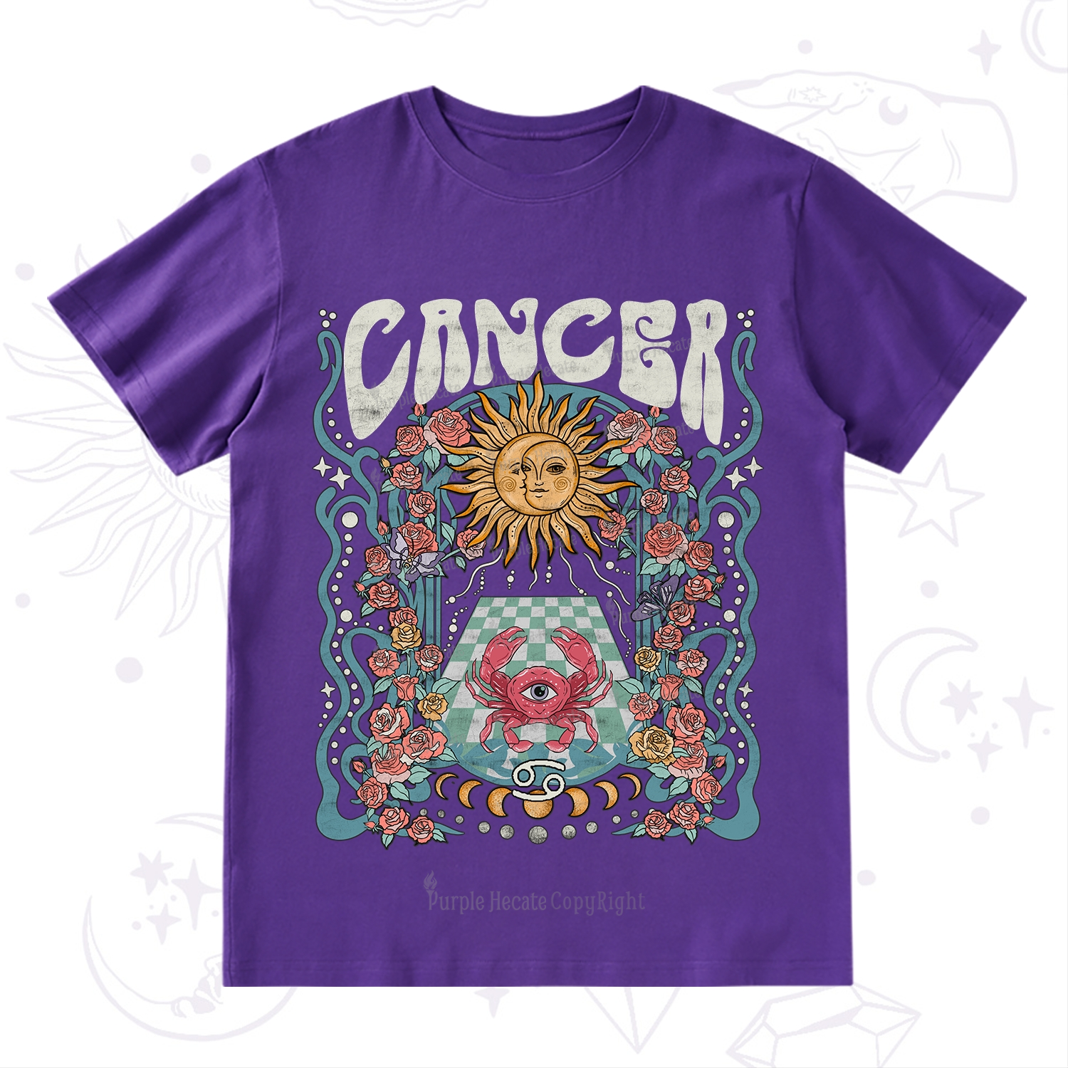 Purplehecate Cancer Spirit Zodiac T-Shirt