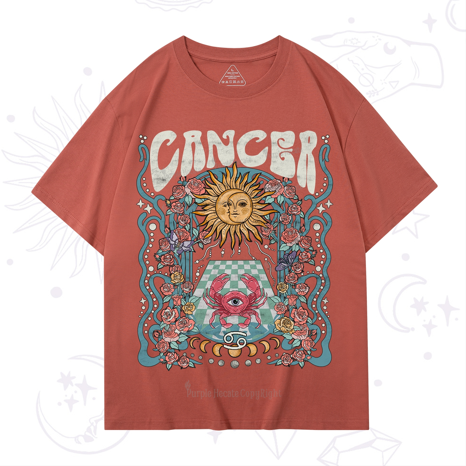 Purplehecate Cancer Spirit Zodiac T-Shirt