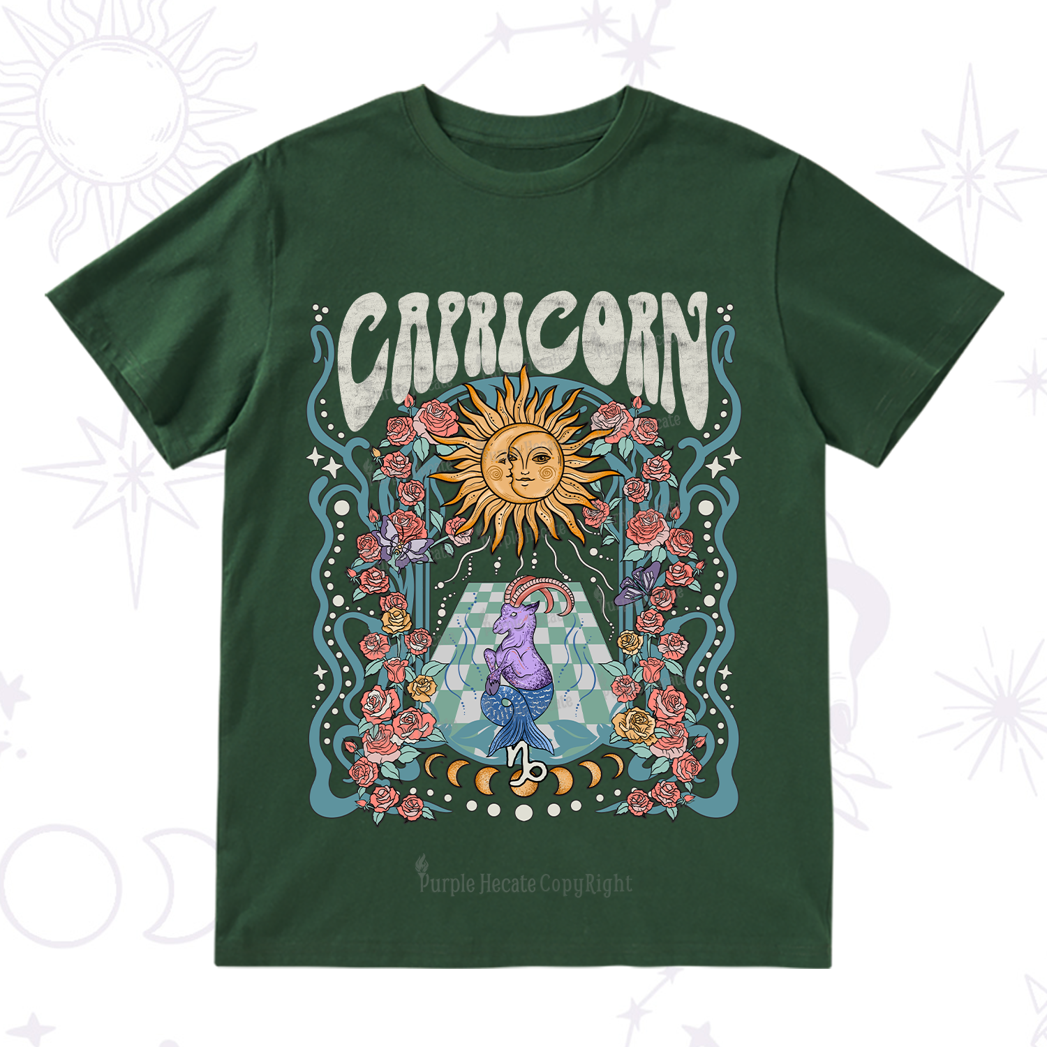 Purplehecate Capricorn Spirit Zodiac T-Shirt