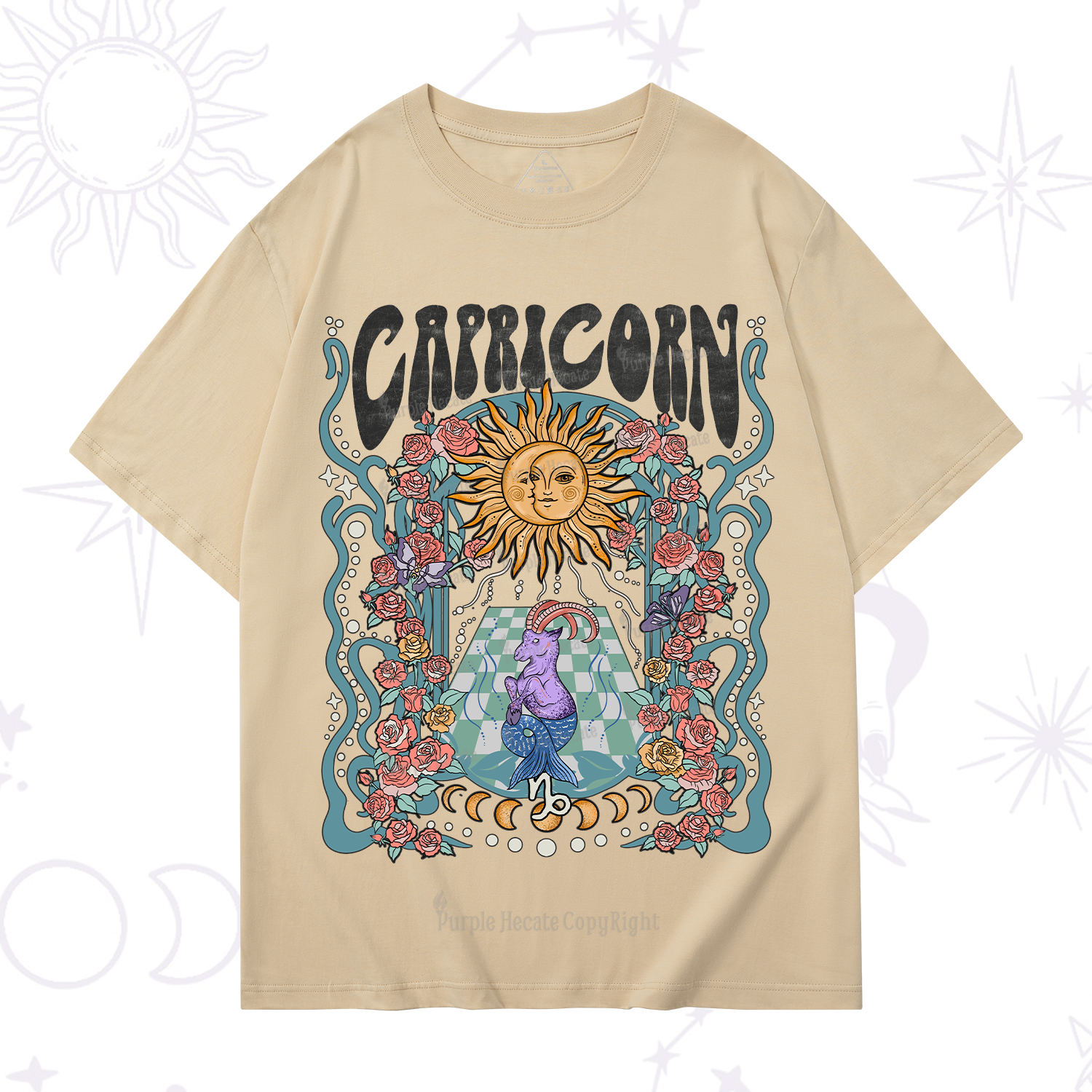 Purplehecate Capricorn Spirit Zodiac T-Shirt
