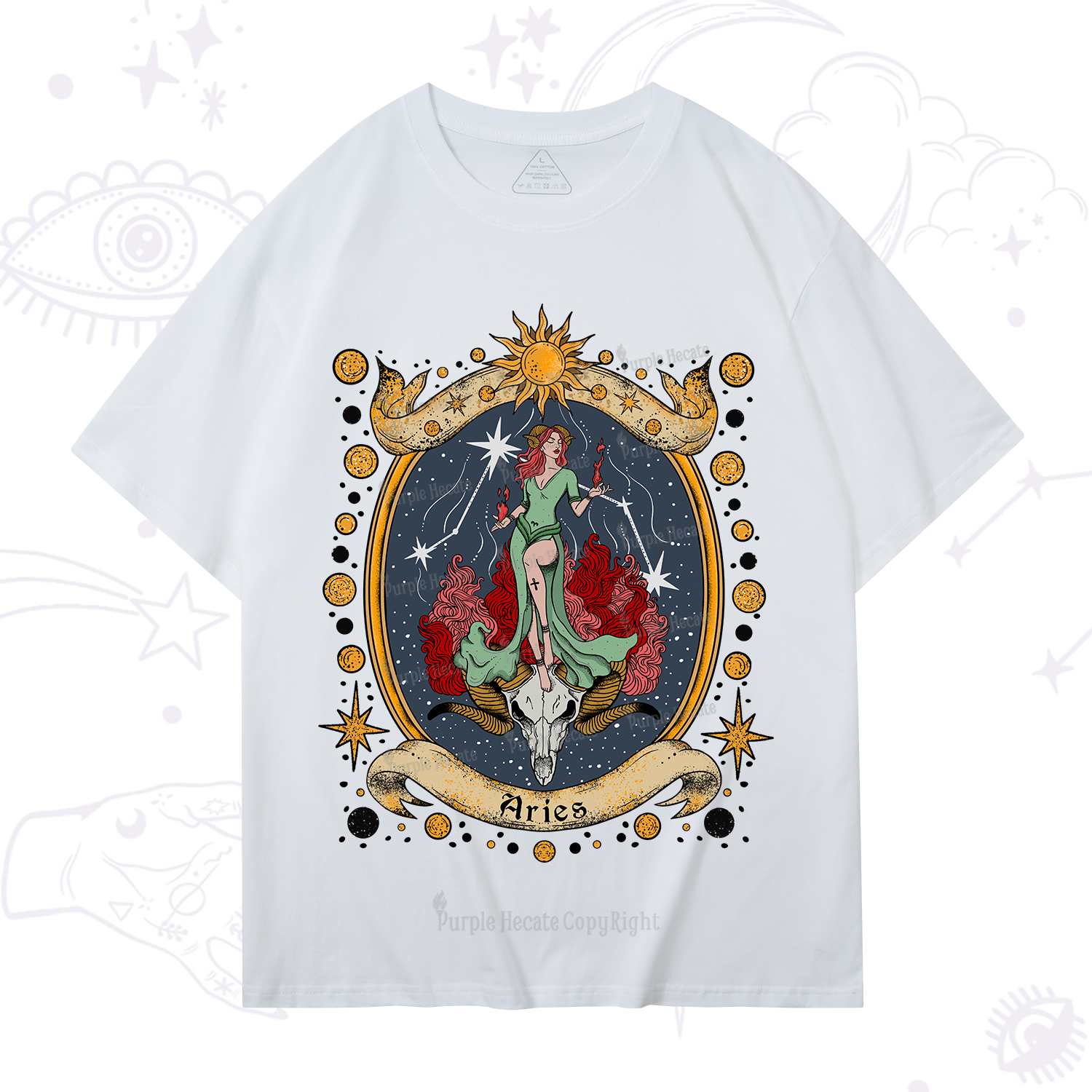 Purplehecate Celestial Aries Zodiac T-Shirt