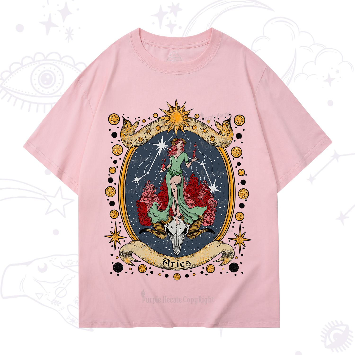 Purplehecate Celestial Aries Zodiac T-Shirt