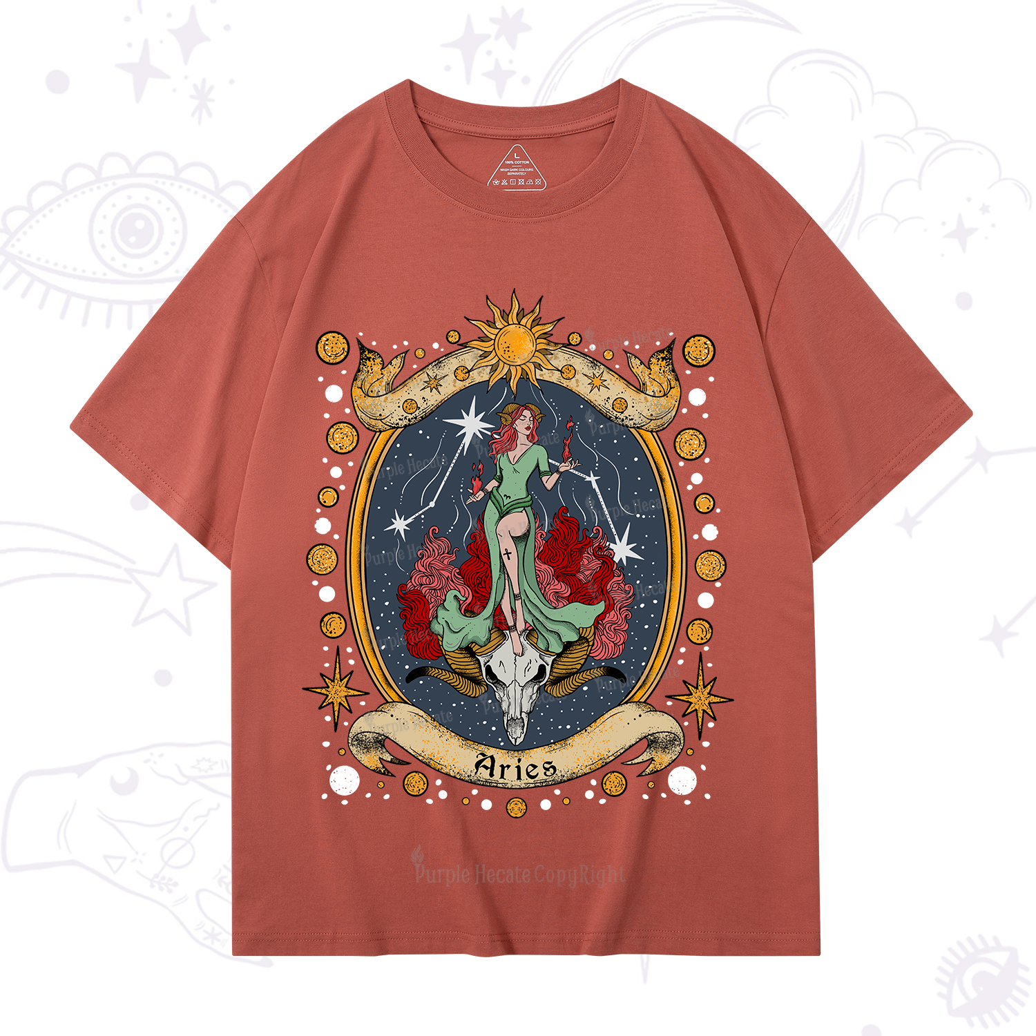 Purplehecate Celestial Aries Zodiac T-Shirt