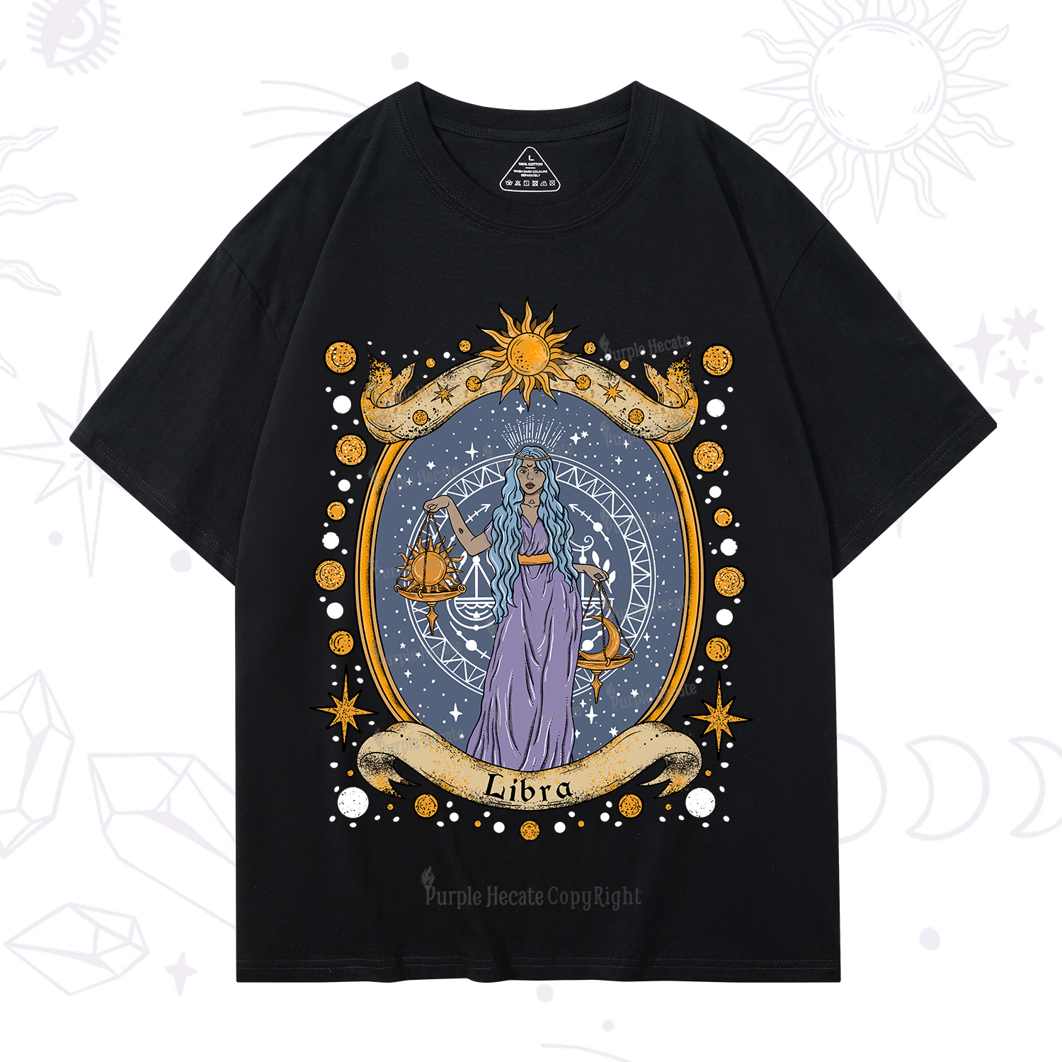 Purplehecate Celestial Libra Zodiac T-Shirt