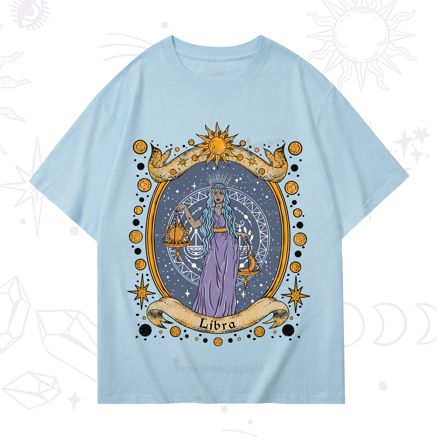 Purplehecate Celestial Libra Zodiac T-Shirt