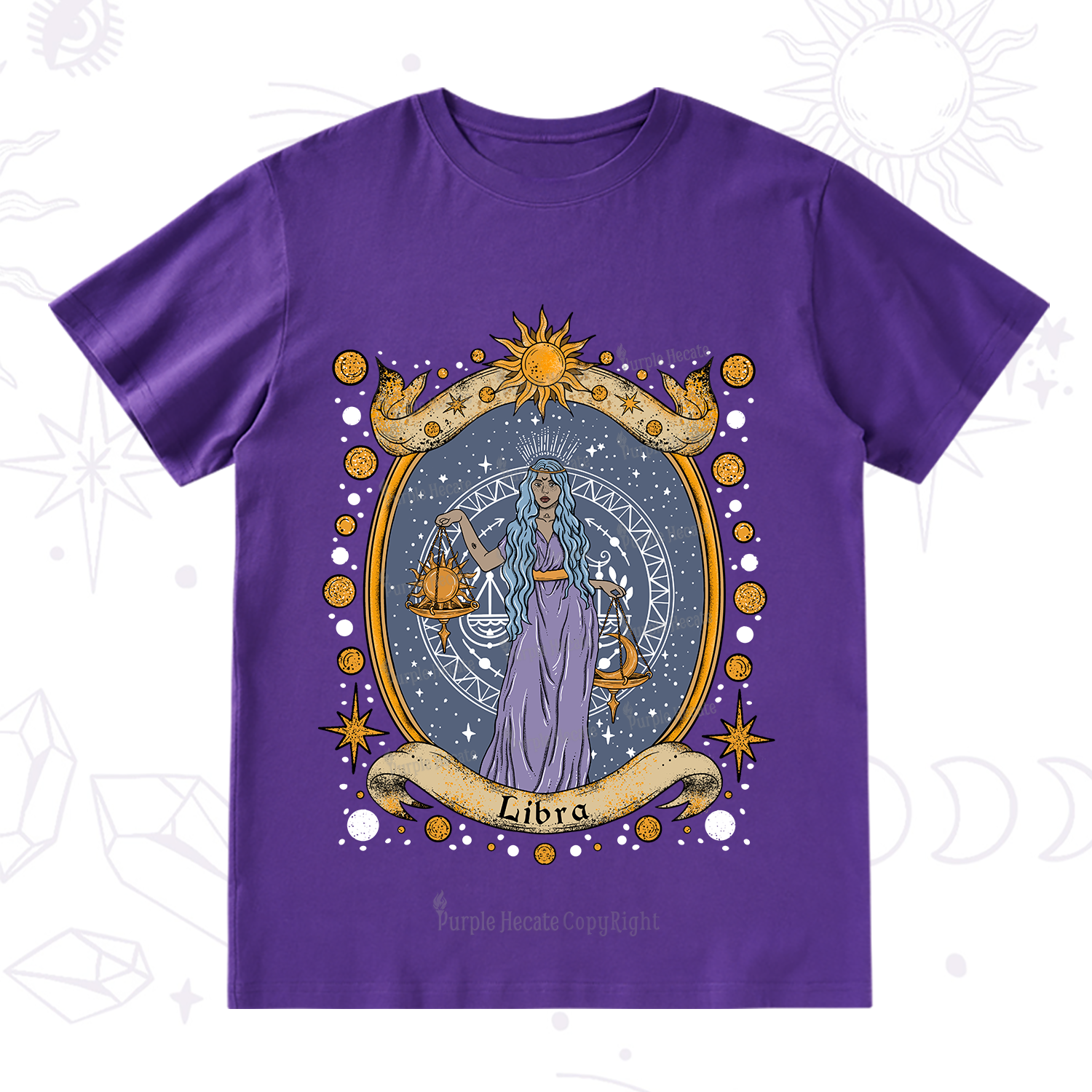 Purplehecate Celestial Libra Zodiac T-Shirt