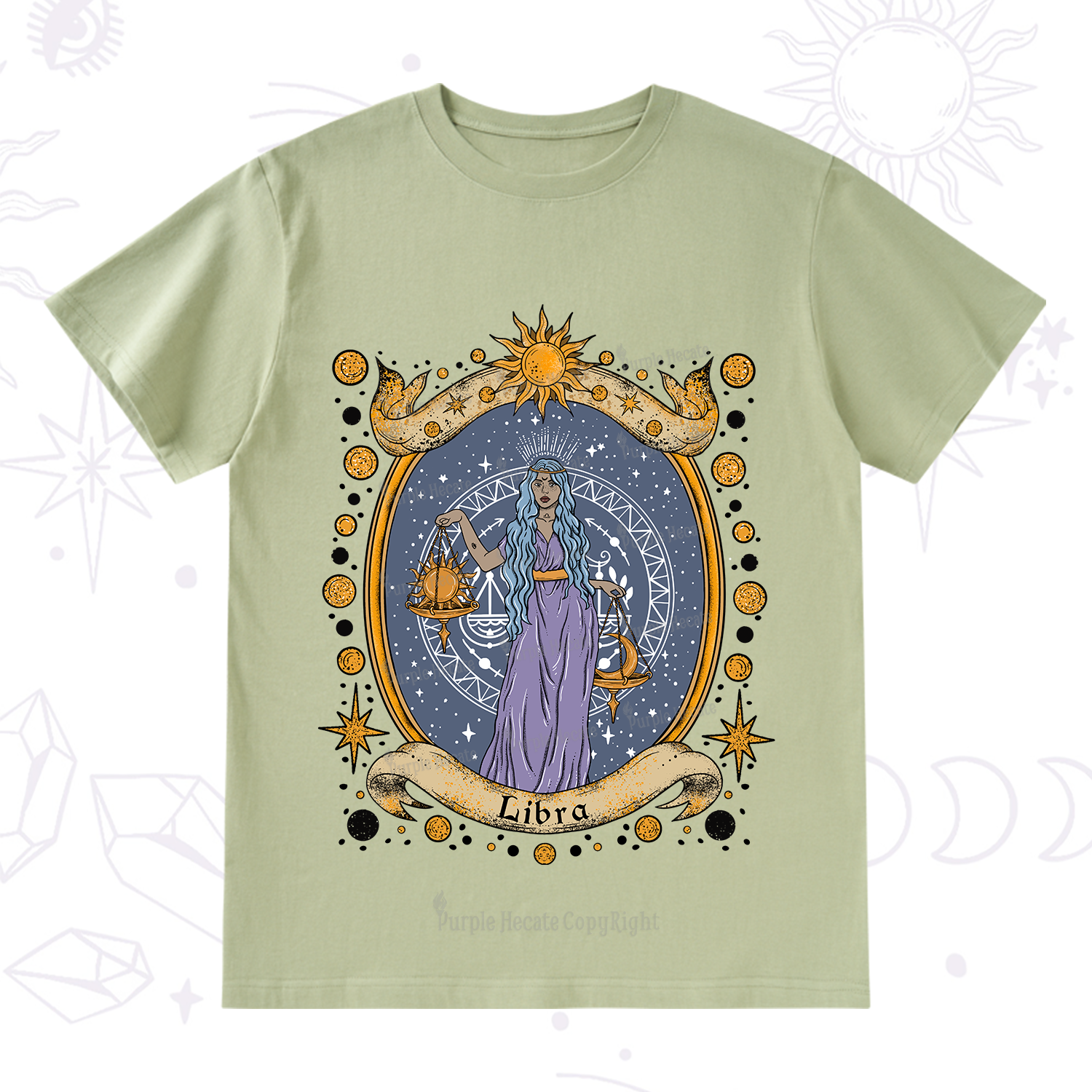 Purplehecate Celestial Libra Zodiac T-Shirt