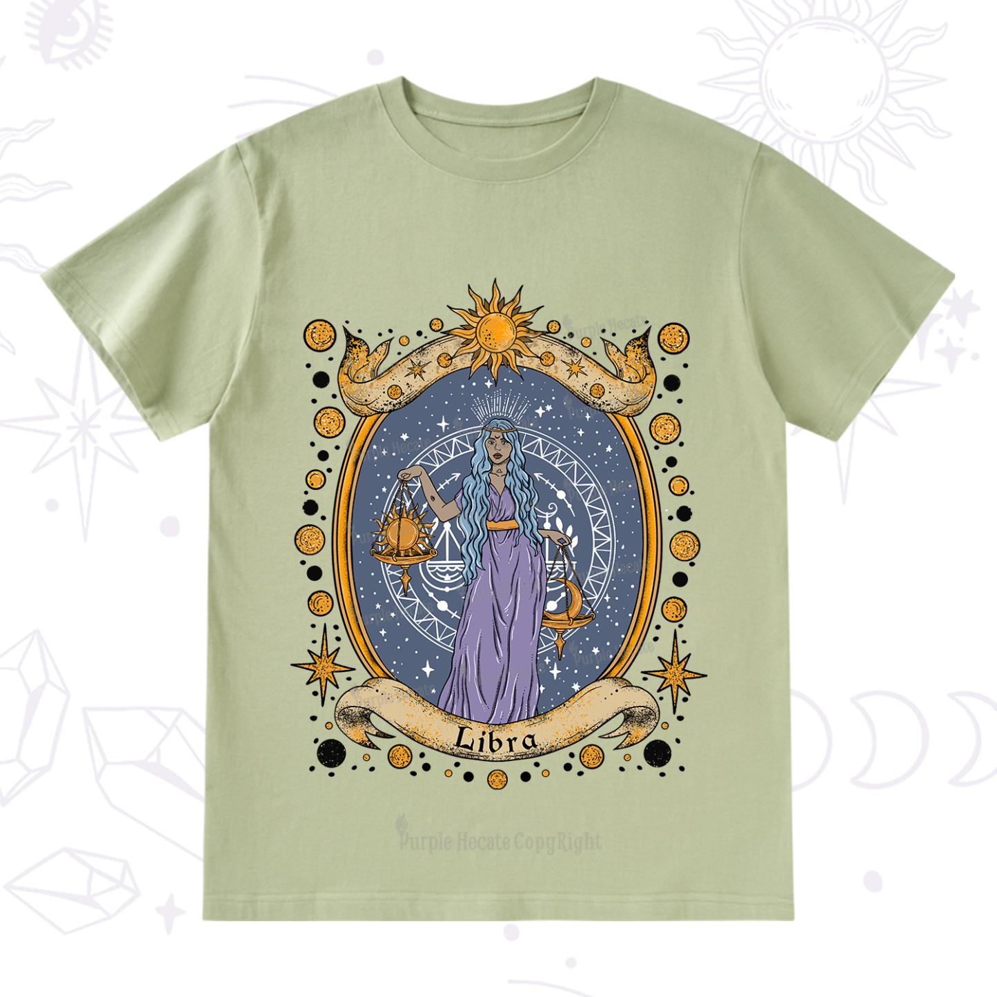 Purplehecate Celestial Libra Zodiac T-Shirt