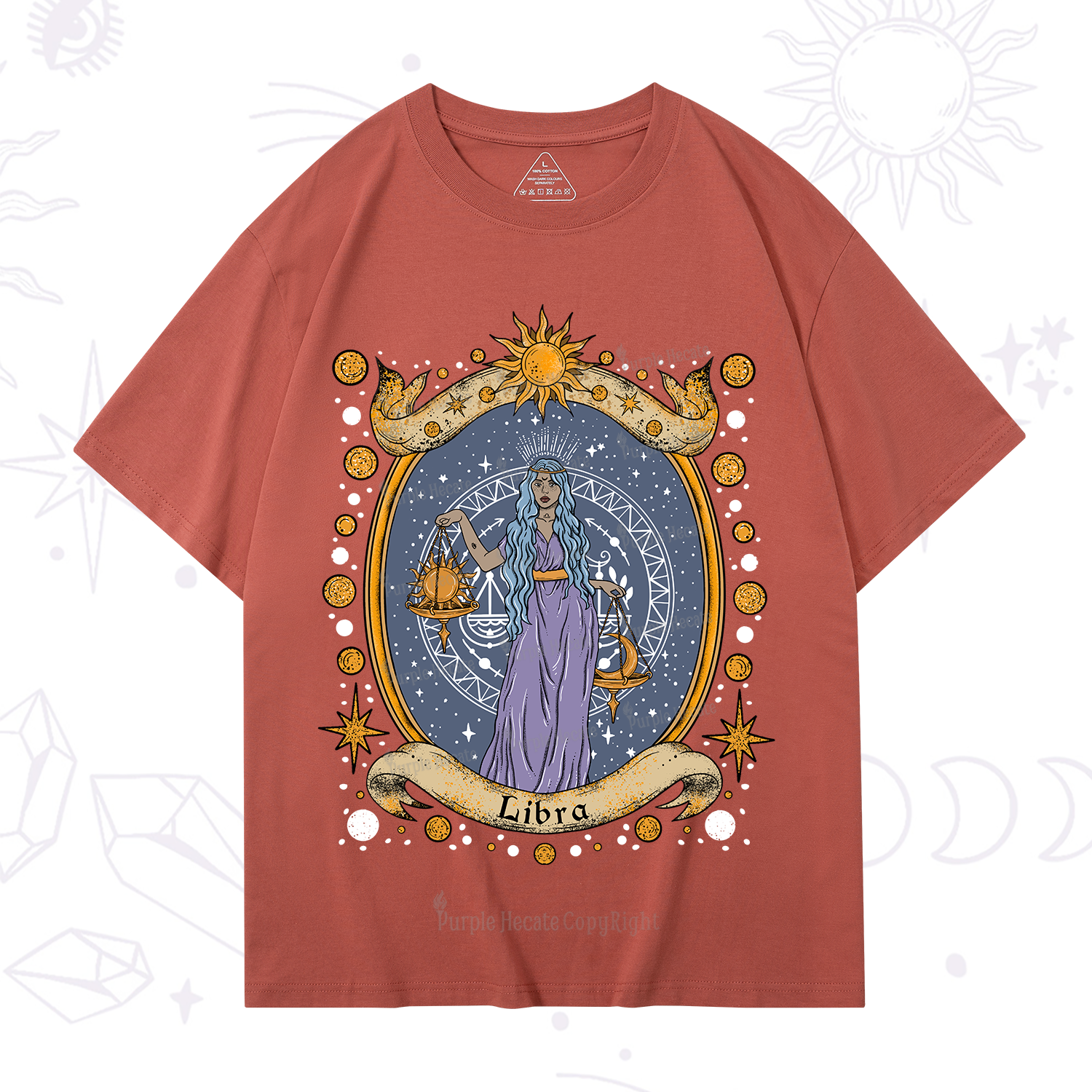 Purplehecate Celestial Libra Zodiac T-Shirt