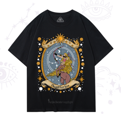 Purplehecate Celestial Sagittarius Zodiac T-Shirt