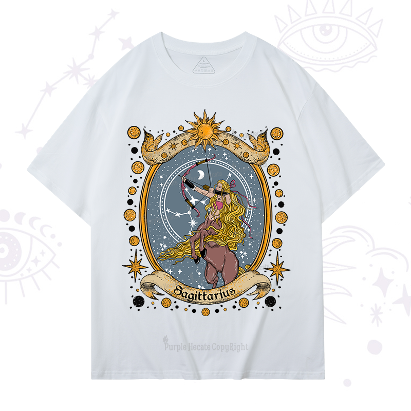 Purplehecate Celestial Sagittarius Zodiac T-Shirt