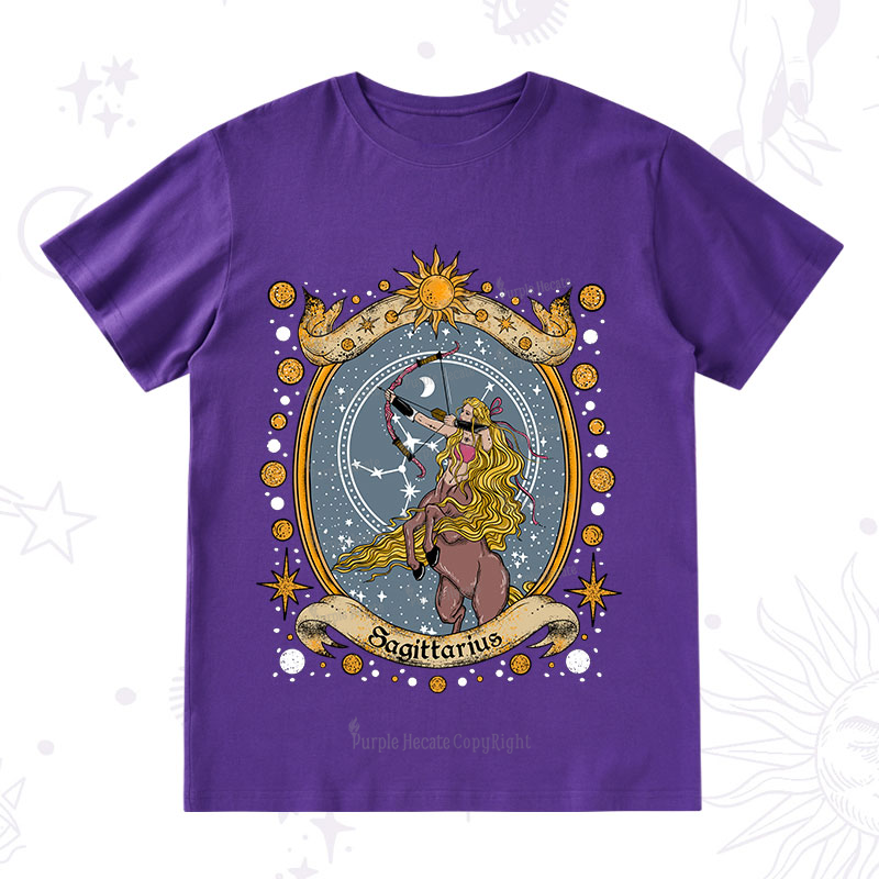Purplehecate Celestial Sagittarius Zodiac T-Shirt