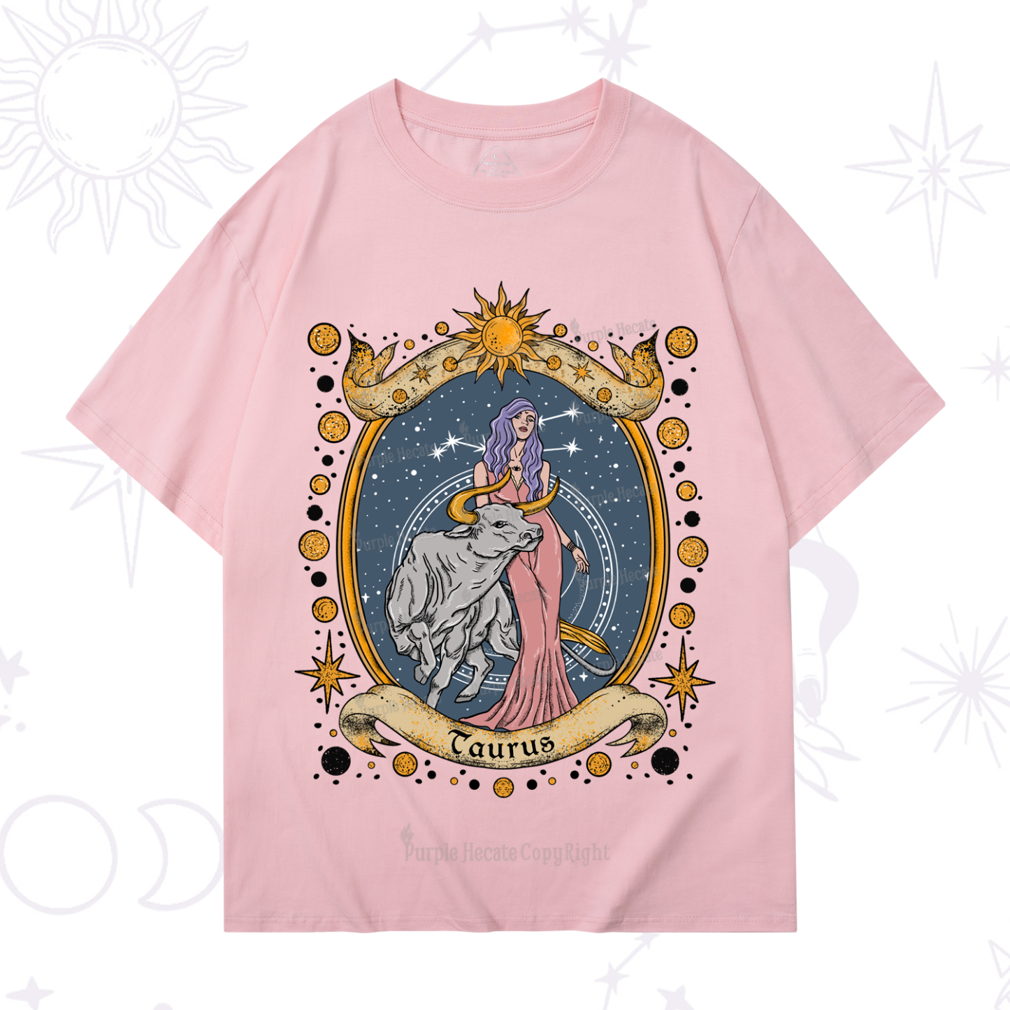 Purplehecate Celestial Taurus Zodiac T-Shirt