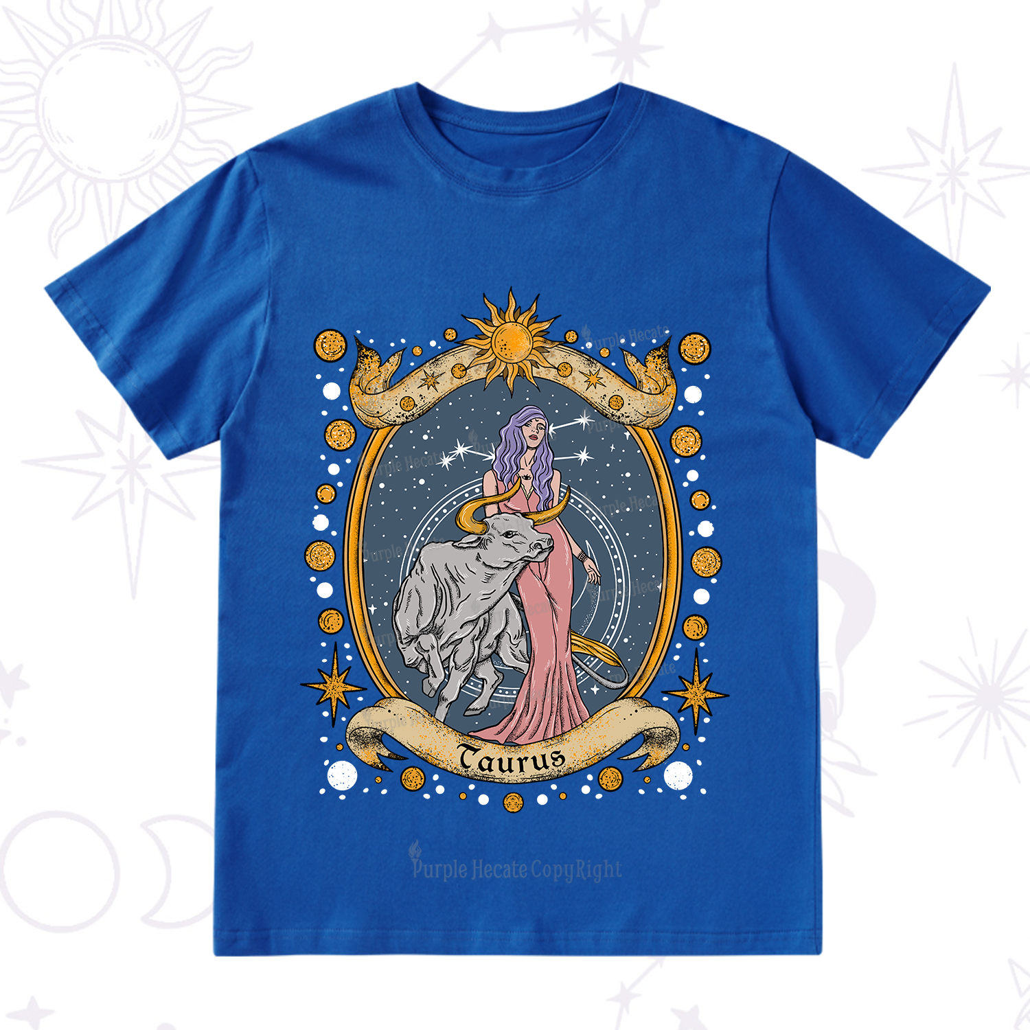 Purplehecate Celestial Taurus Zodiac T-Shirt
