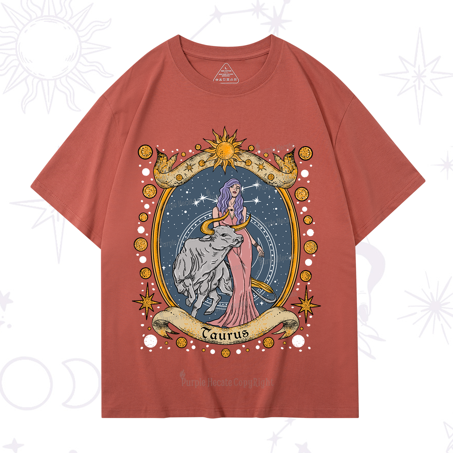 Purplehecate Celestial Taurus Zodiac T-Shirt