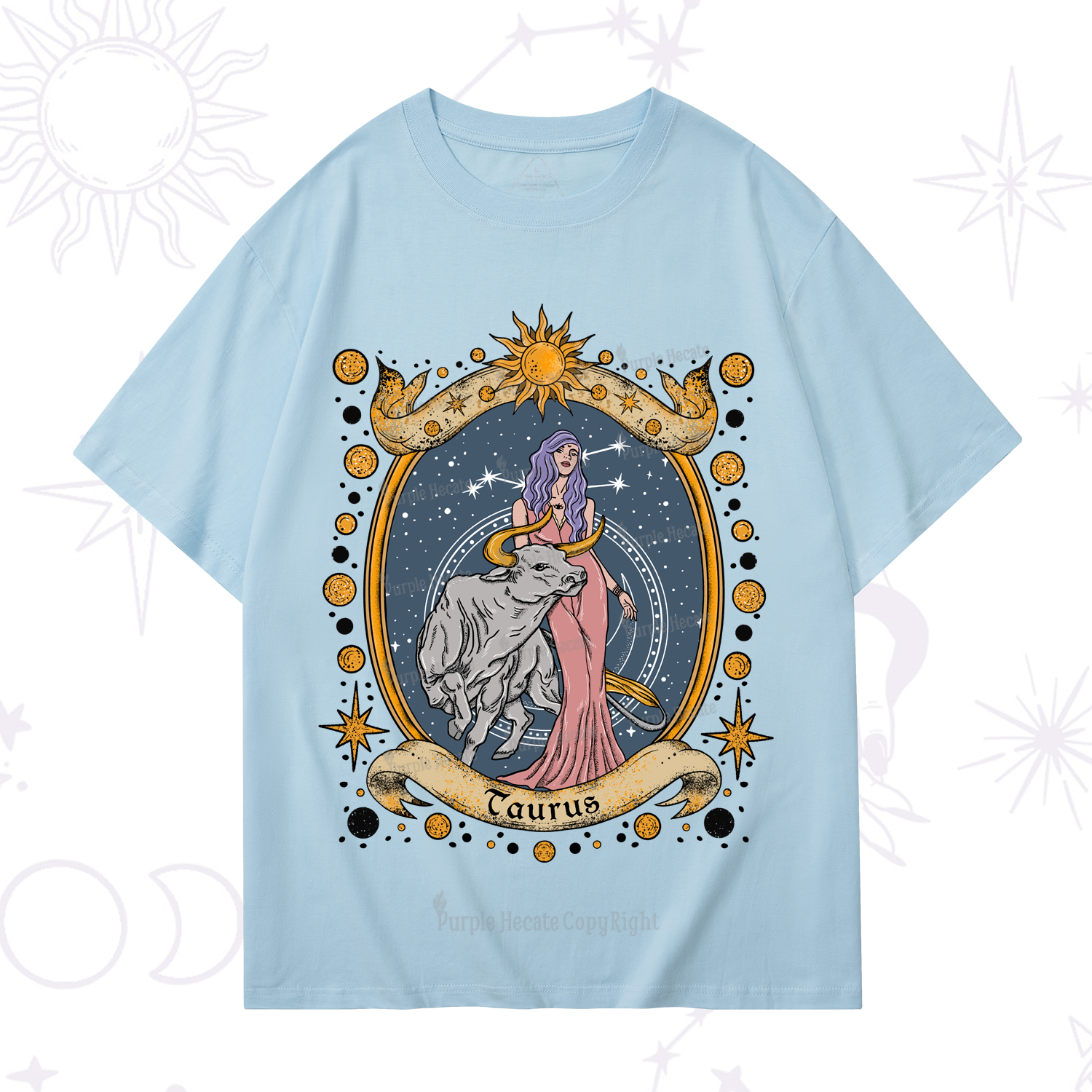 Purplehecate Celestial Taurus Zodiac T-Shirt