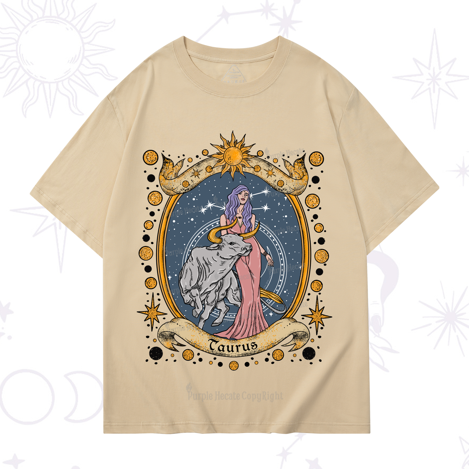 Purplehecate Celestial Taurus Zodiac T-Shirt