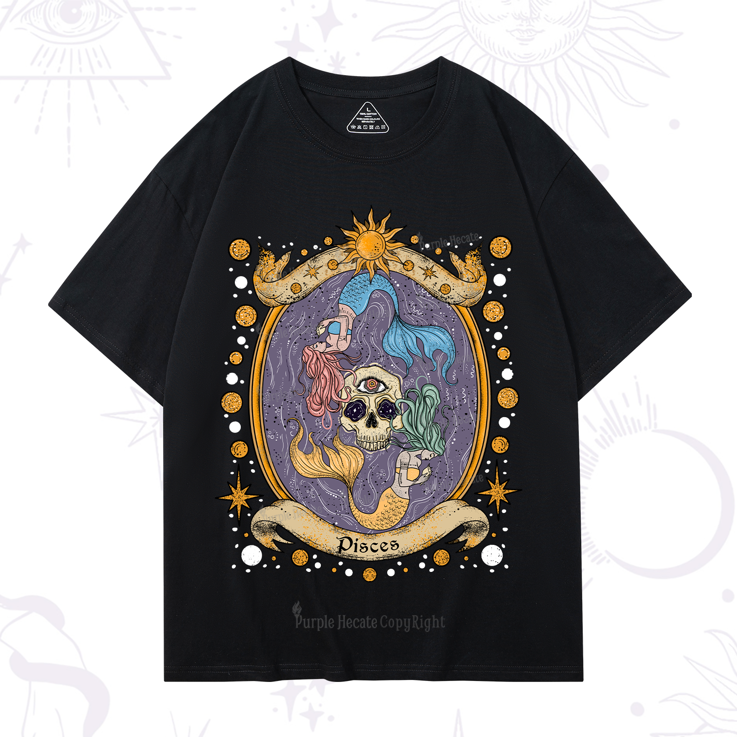 Purplehecate Celestial Pisces Zodiac T-Shirt