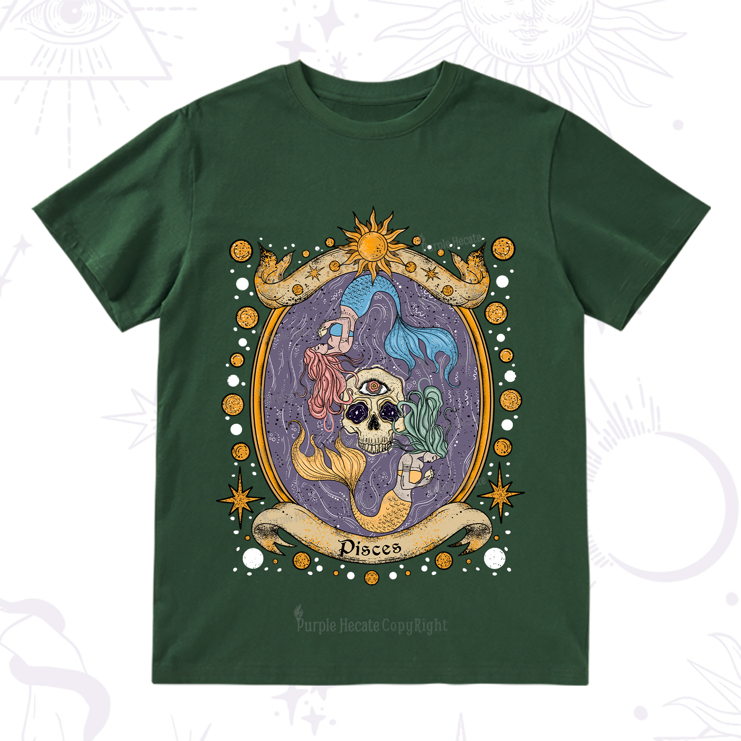 Purplehecate Celestial Pisces Zodiac T-Shirt