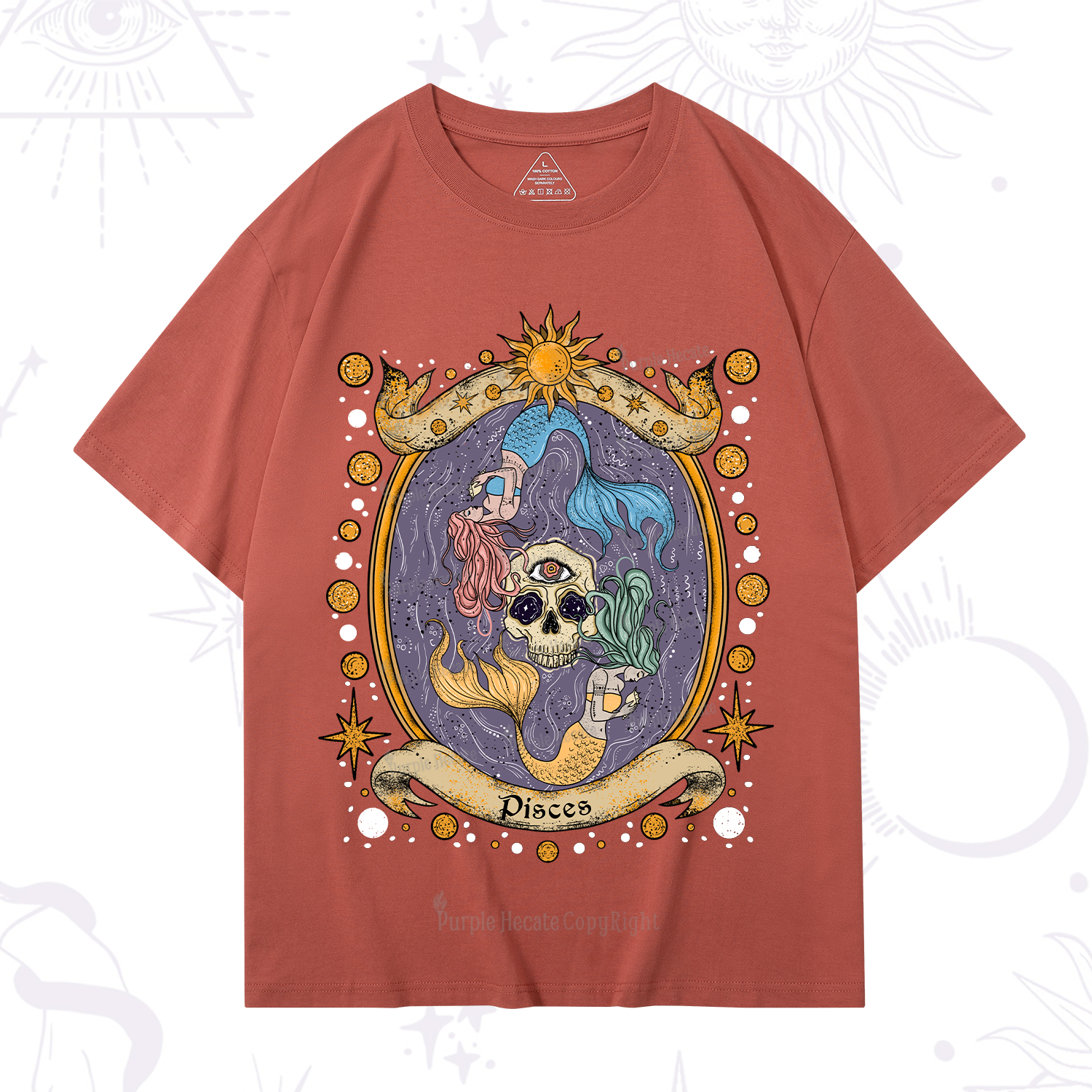 Purplehecate Celestial Pisces Zodiac T-Shirt
